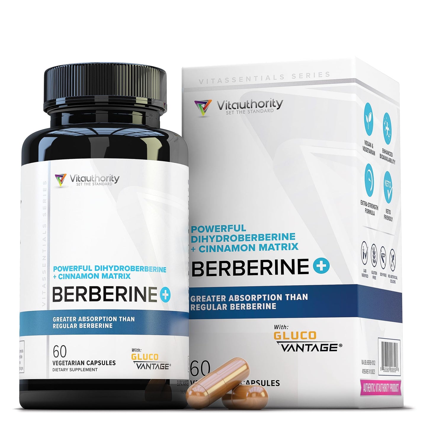 Berberine Supplement Ceylon Cinnamon Supplements Capsules | High Absorption Dihydroberberine, Cinnamon for Balance and Support | Vegan & Gluten Free Powerful AMPk Activator & Antioxidant | 30 Servings - Medaid International