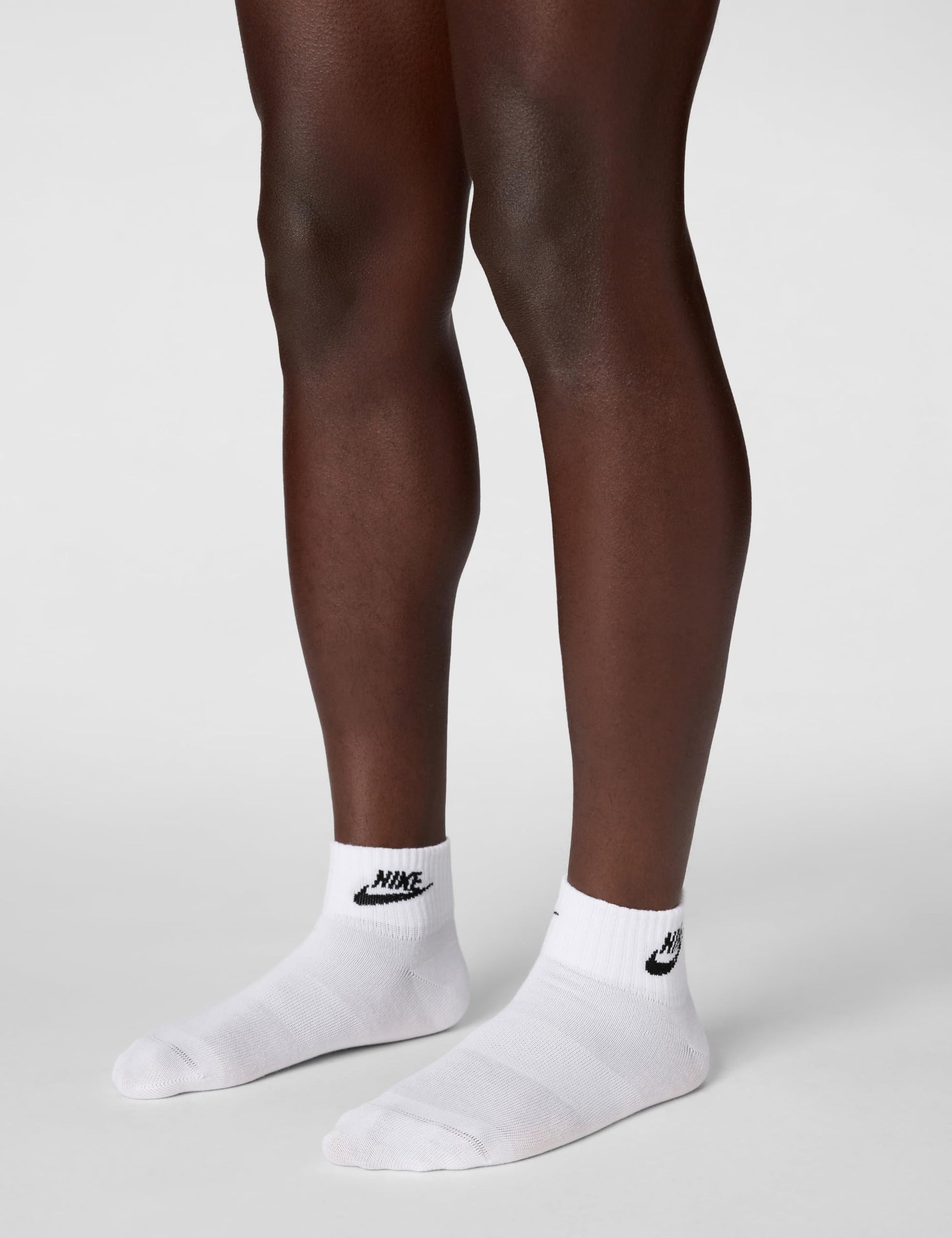 Nike Unisex Everyday Essential Ankle Socks (3 Pairs), White/Black, Large - Medaid International