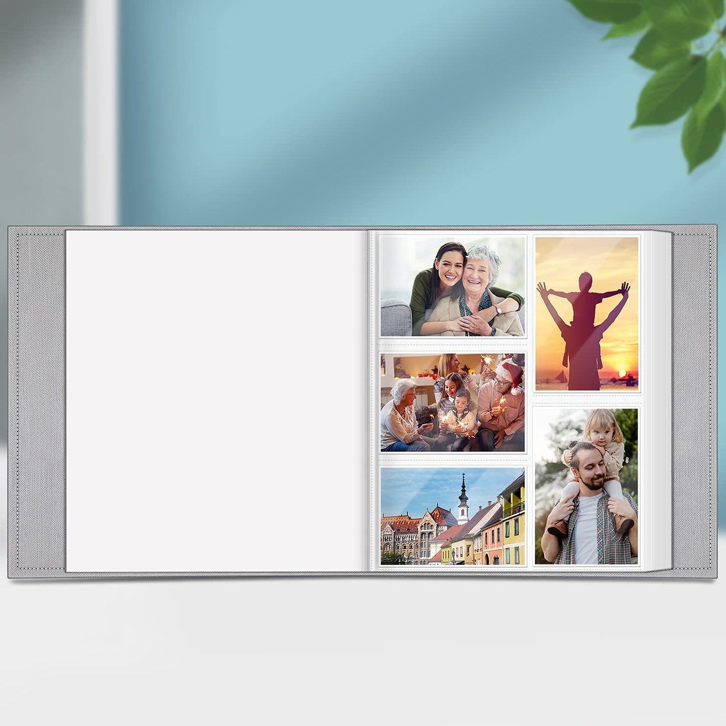 Fintie Photo Album 4x6 Photos - 600 Pockets Large Capacity Albums Book Cover for Family Wedding Anniversary Baby Vacation Pictures, Emerald Marble - Medaid International