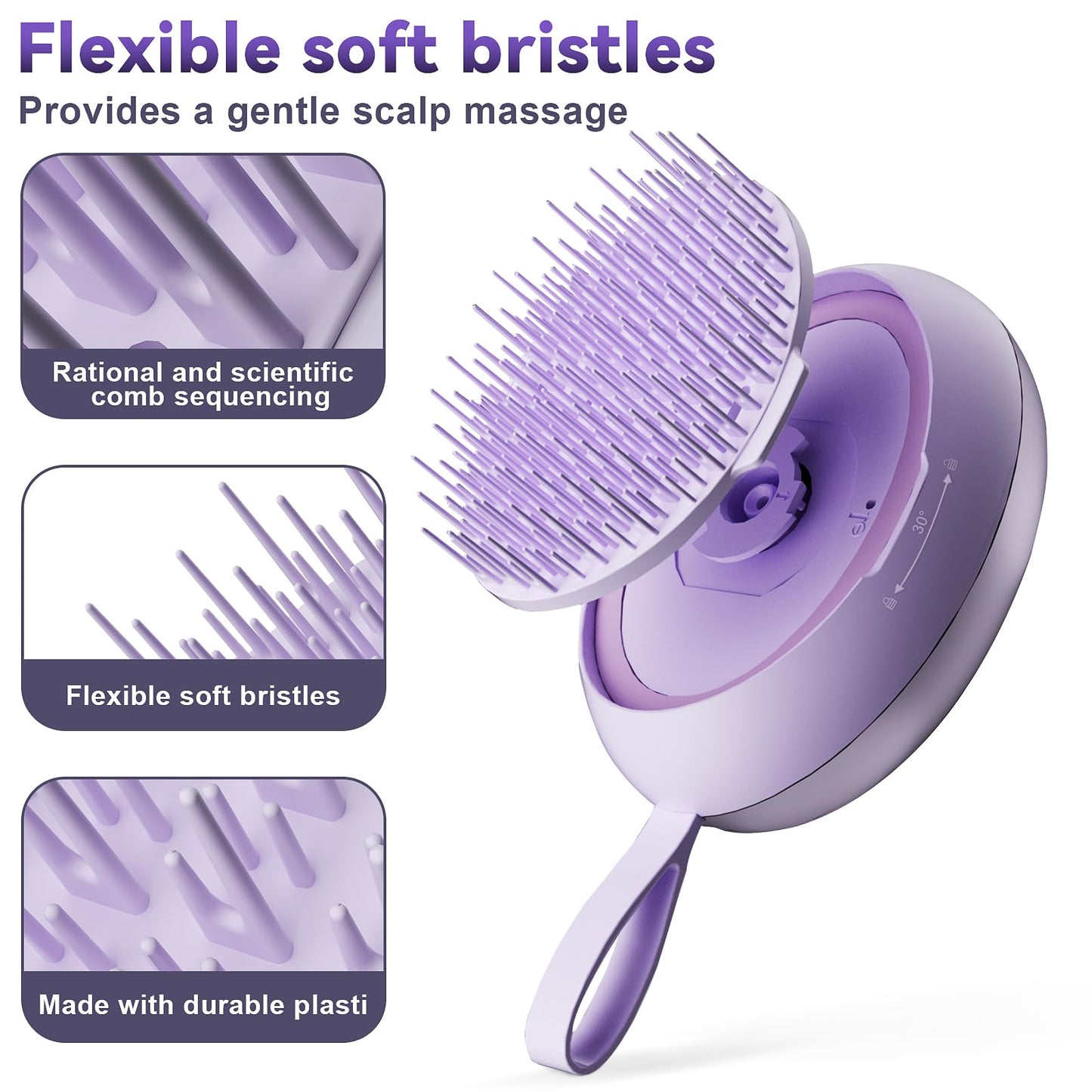 DYUHOOAO Electric Hair Growth brush - Care Comb for Dandruff Removal - Built-in Anion Device - Scalp Massager Hair Follicle Stimulation Tool - Gifts for Men and Women to Relax Head Stress - Medaid International