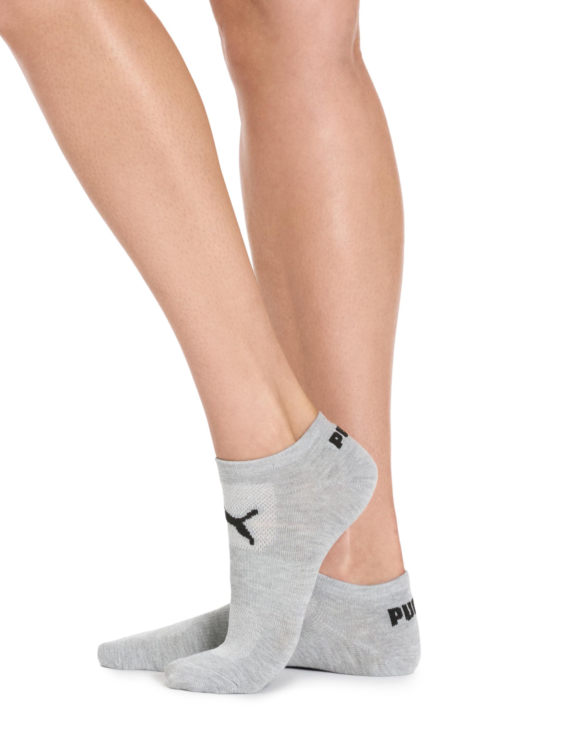 PUMA Womens 6 Pack Runner Socks, Grey White Black, 9-11 - Medaid International