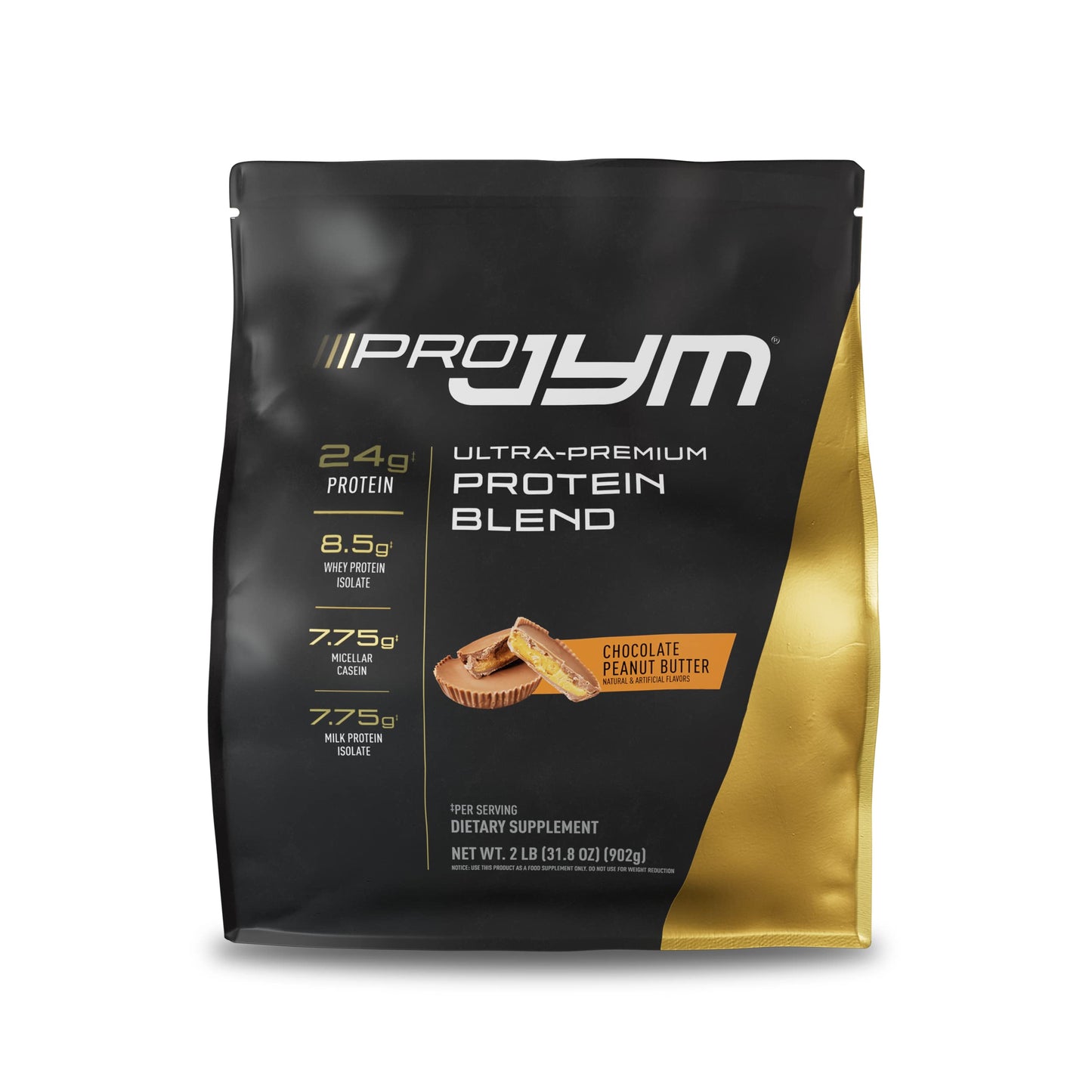 Pro JYM Chocolate Peanut Butter Protein Powder - Whey Protein Isolates, Casein, & Milk Protein, Lean Muscle Building for Men & Women, JYM Supplement Science, 22 Servings - Medaid International