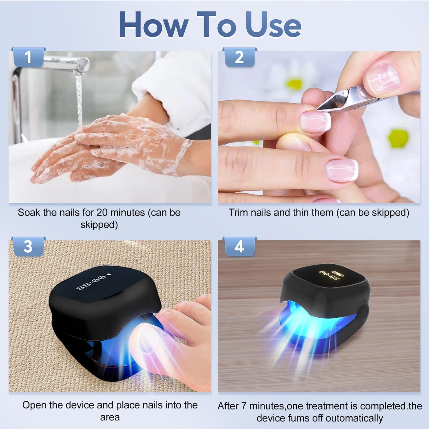 Nail Fungus Laser Treatment Led Light Device - Nail Fungal Infections, Significantly Improve Symptoms Such As Deformation And Painful Walking(black) - Medaid International
