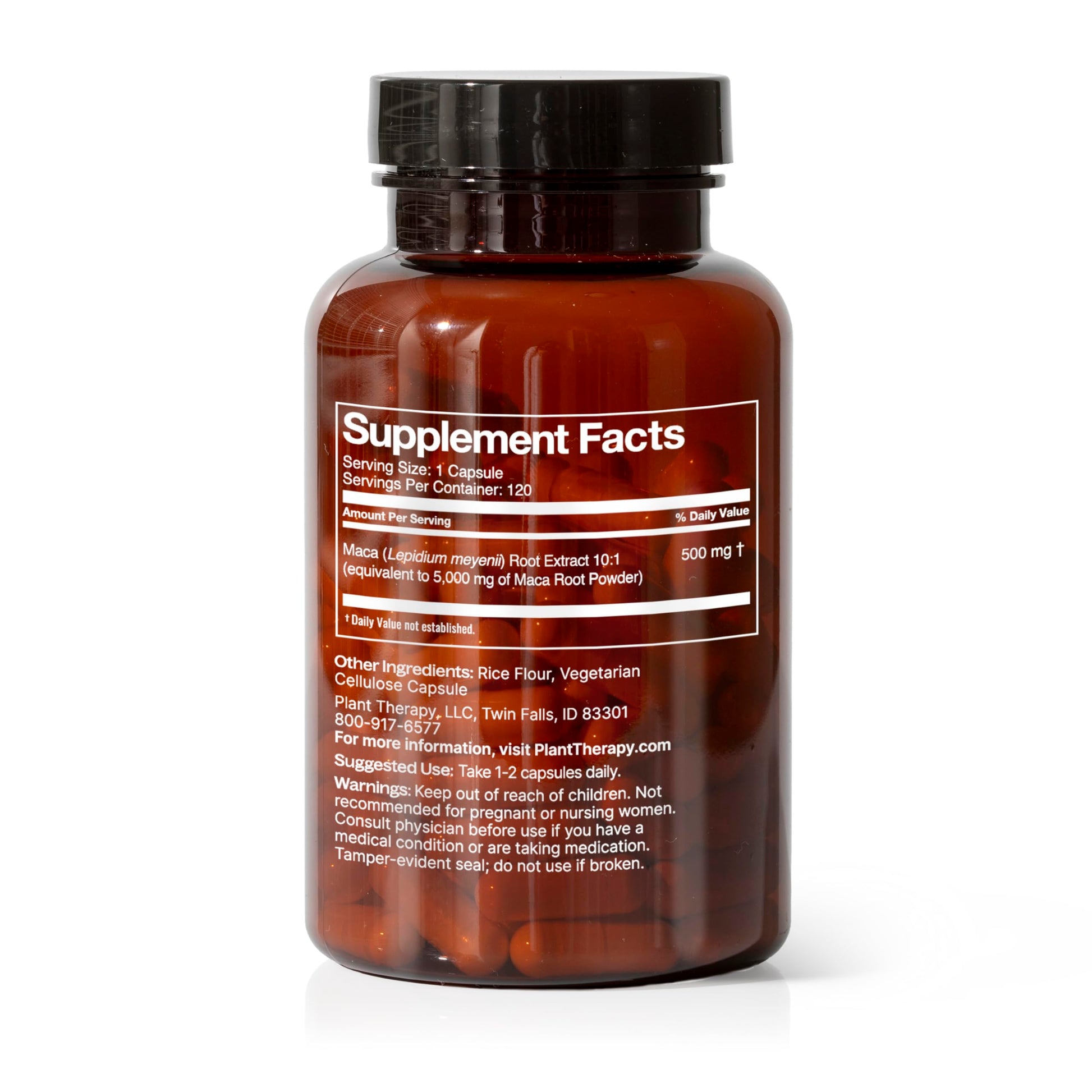 Plant Therapy Maca Root Capsules Manufactured in USA 4 Month Supply Supports Sexual Health, Mood Boosting, Energizing & Reduces Tension Supplements for Men & Women 120 Vegetarian Capsule - Medaid International