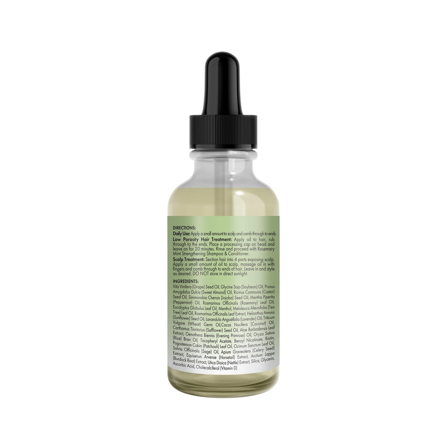 Mielle Organics Rosemary & Mint Light Hair Oil, Split Ends & Dry Scalp Treatment - Infused with Biotin & Essential Oils for Strengthening, Soothing, Moisturizing & Encouraging Longer Hair (2 Oz) - Medaid International