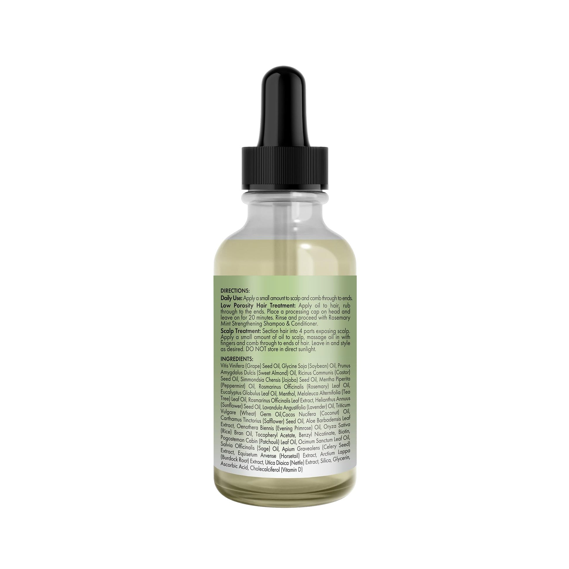 Mielle Organics Rosemary & Mint Light Hair Oil, Split Ends & Dry Scalp Treatment - Infused with Biotin & Essential Oils for Strengthening, Soothing, Moisturizing & Encouraging Longer Hair (2 Oz) - Medaid International