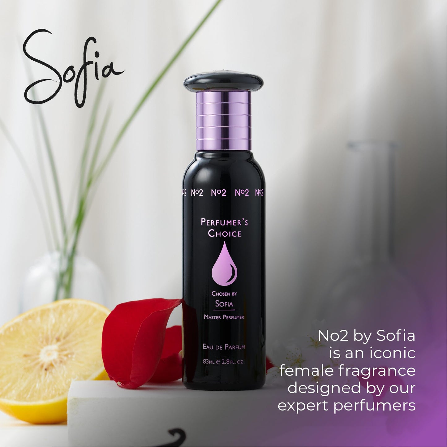 Milton-Lloyd Parfumer's Choice No 2 Sofia - Chypre Fruity Scent - Long Lasting Parfume for Women - Eau de Parfum for Women - Womens Parfume - 2.8 oz - Medaid International