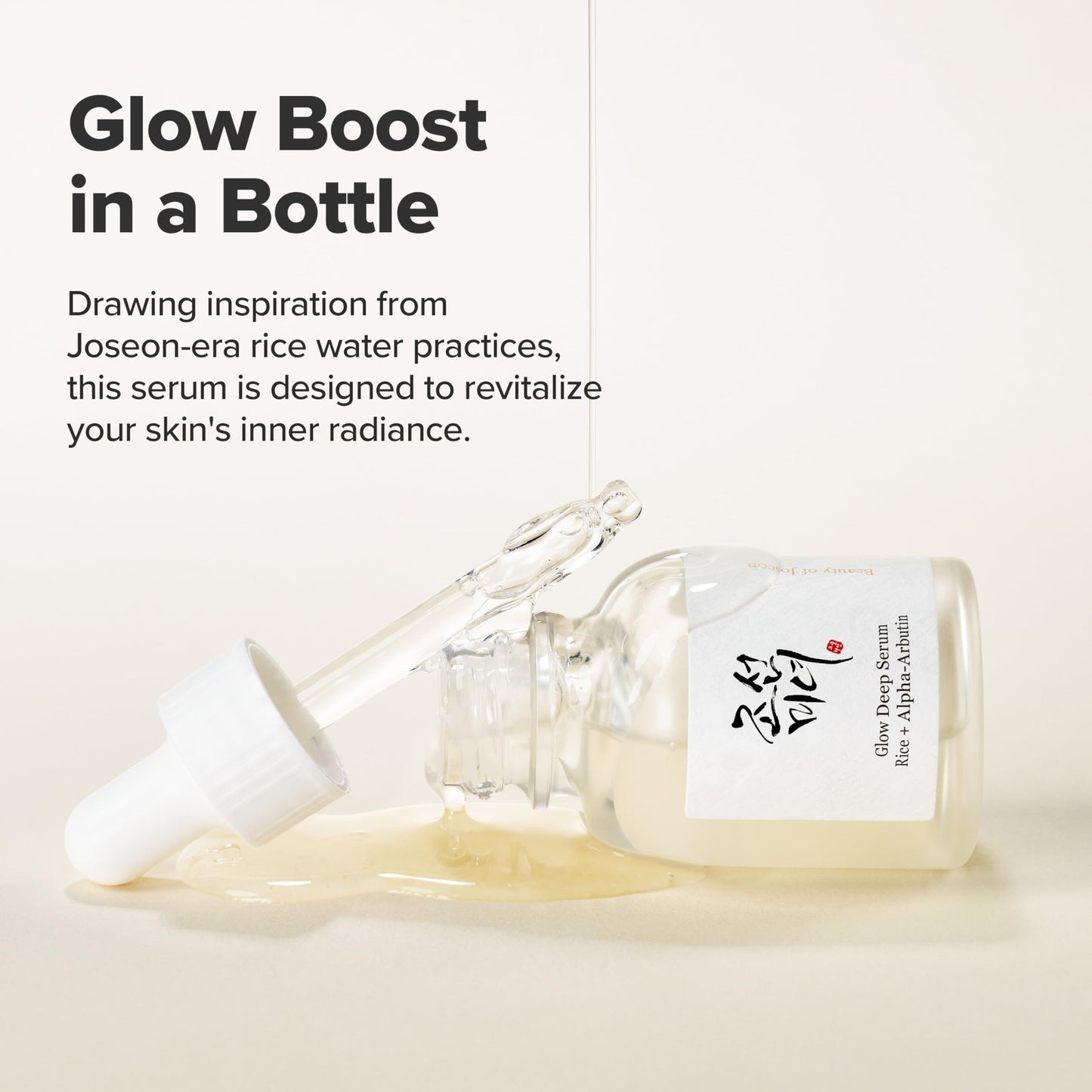 Beauty of Joseon Glow Deep Serum Rice Alpha-Arbutin Moisturizing Uneven Skin Tone Daily Korean Skin Care for Men and Women, 60ml, 2 Fl.Oz - Medaid International