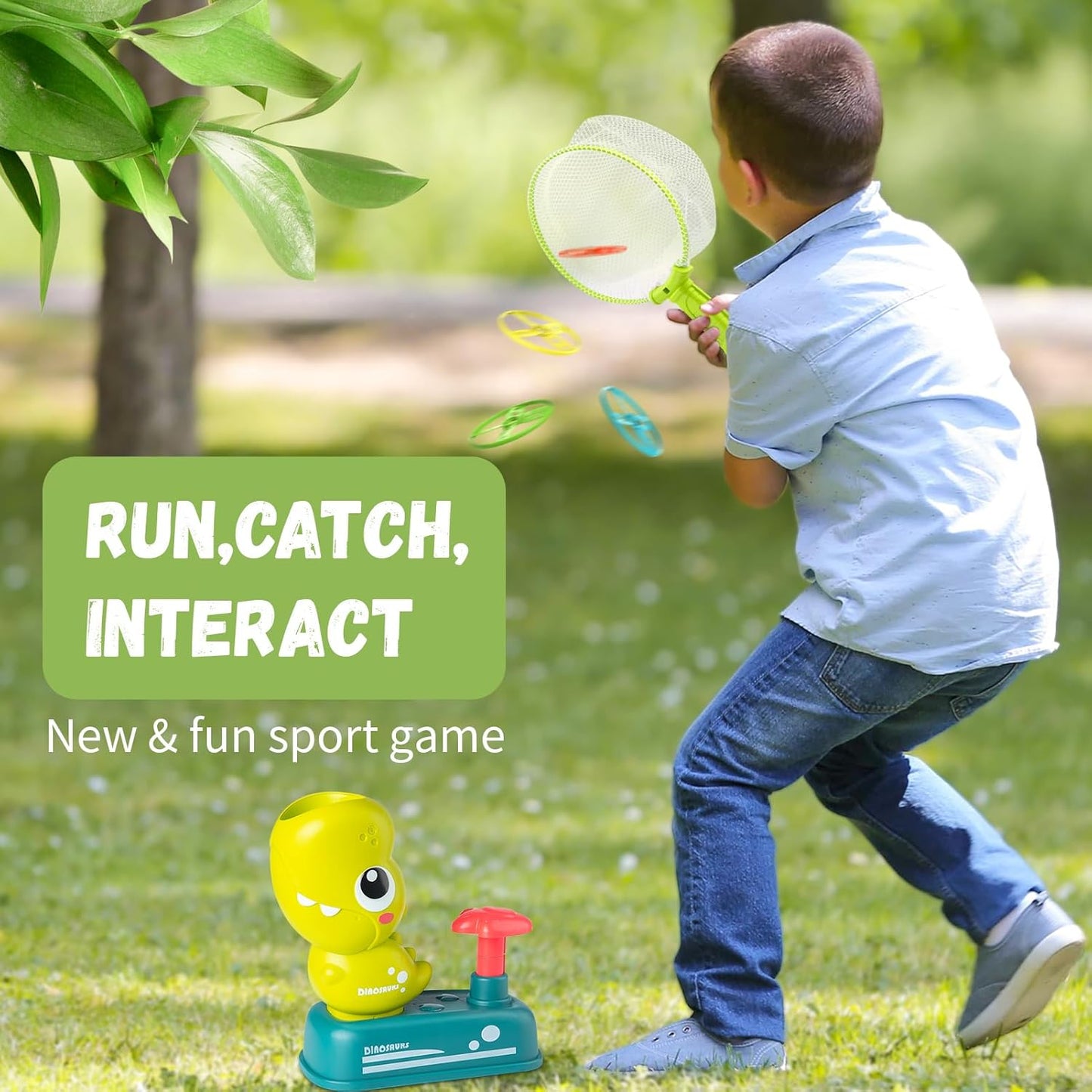Dinosaur Flying Disc Launcher Toy