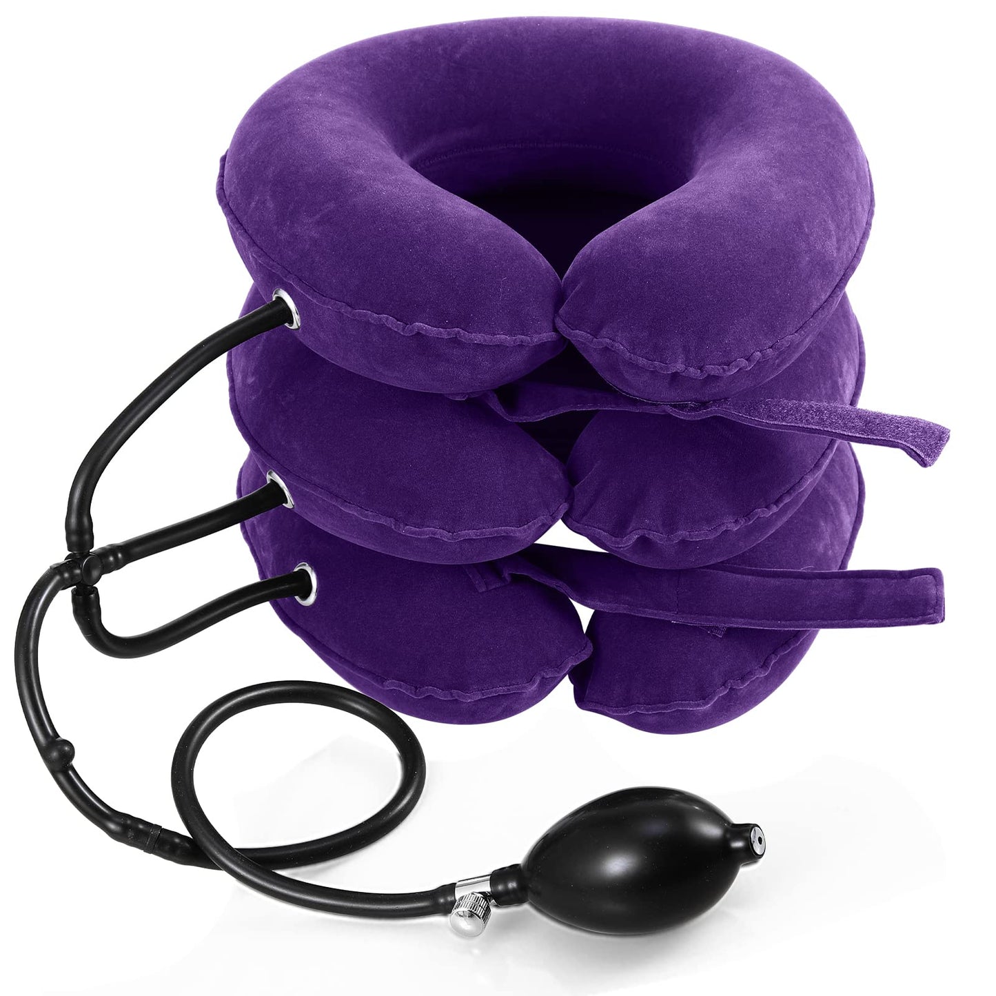 Jaximy Neck Stretcher for Neck Pain Relief, Cervical Traction Device, Neck Traction Device, Adjustable Inflatable Neck Brace & Cervical Neck Traction Device Home Use Decompression(Purple) - Medaid International