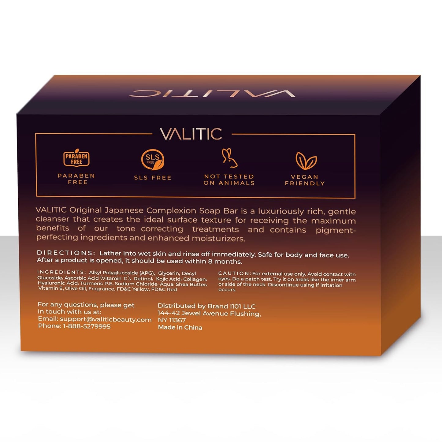 VALITIC Kojic Acid Dark Spot Remover Soap Bars with Vitamin C, Retinol, Collagen, Turmeric - Original Japanese Complex Infused with Hyaluronic Acid, Vitamin E, Shea Butter, Castile Olive Oil (2 Pack) - Medaid International