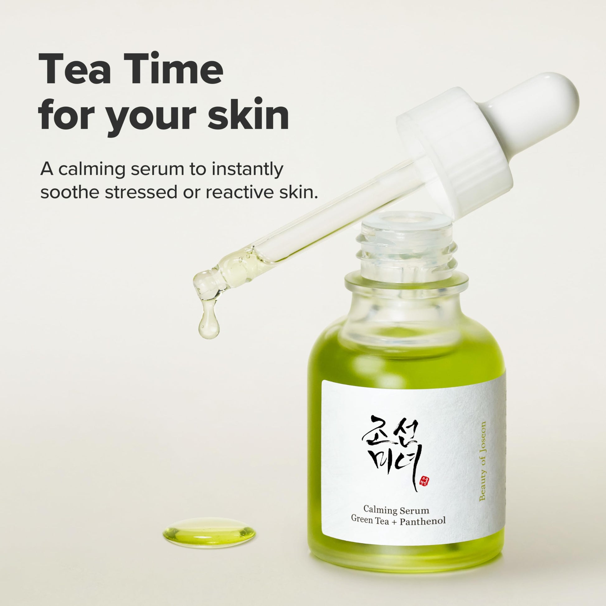 Beauty of Joseon Calming Serum Green Tea Panthenol Soothing, Moisturizing Sensitive, Acne-Prone, UV Irritated Skin, Daily Korean Skin Care for Men and Women, 30ml 1 fl.oz - Medaid International