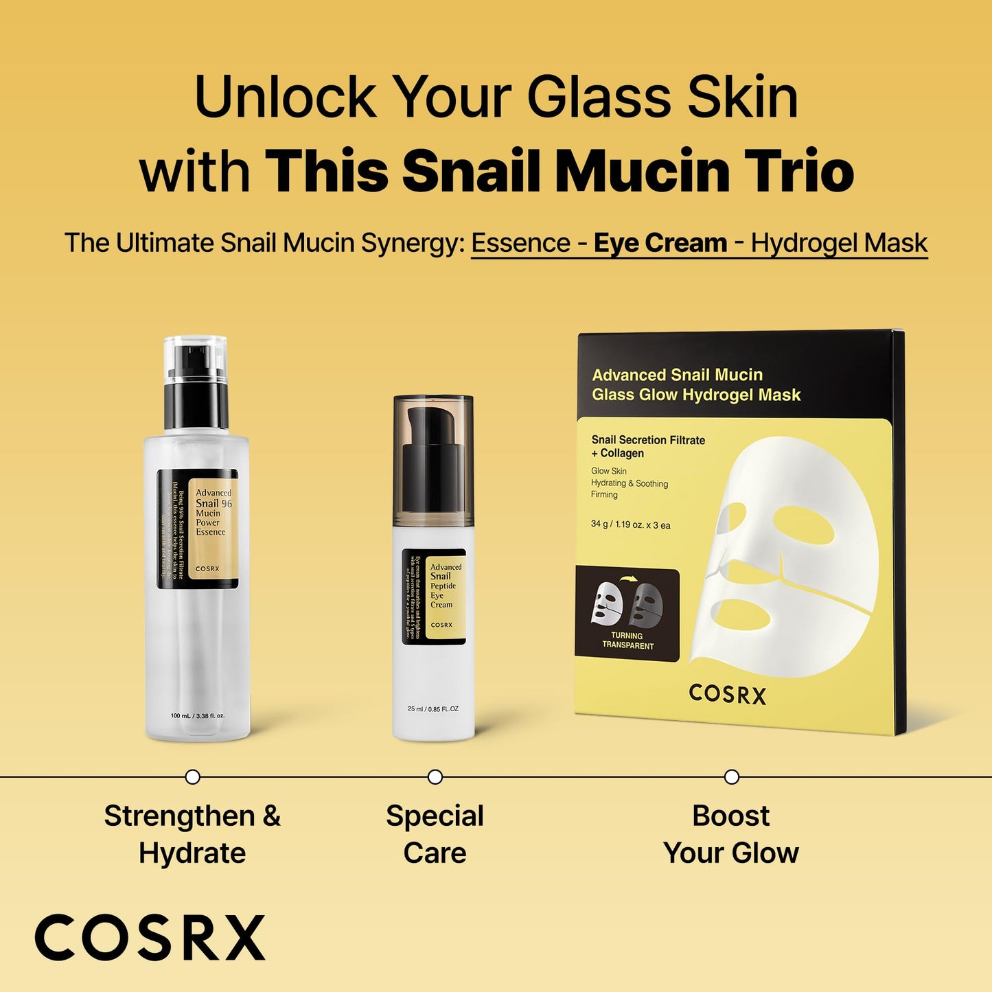 COSRX Snail Mucin Peptide Under Eye Cream, 0.84 fl oz, 73.7% Snail Mucin and Niacinamide, Eye Care, Eye Cream Anti Aging, Dark Circles, Korean Skin Care, Stocking Stuffers for Women - Medaid International