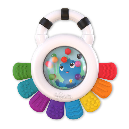 Baby Einstein Baby Einstein, Outstanding Opus The Octopus, Sensory Rattle and Teether Multi-Use Toy, BPA Free and Chillable, 3 Months and up, 1pk