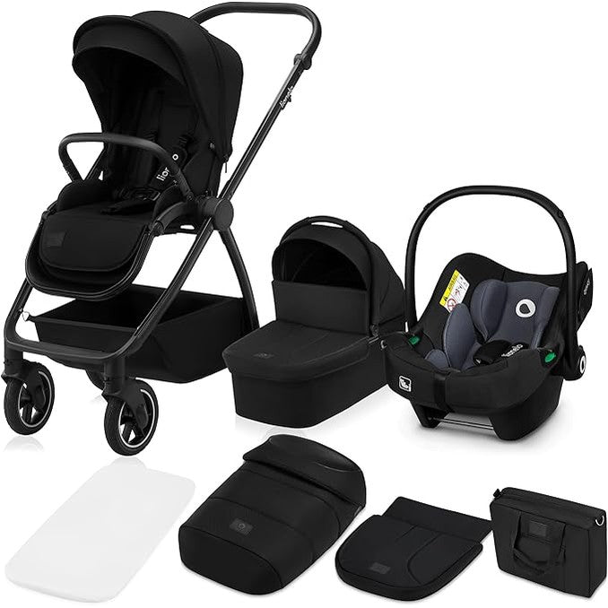 Lionelo - Meril - Baby Stroller 3in1 - Black Onyx - Travel System