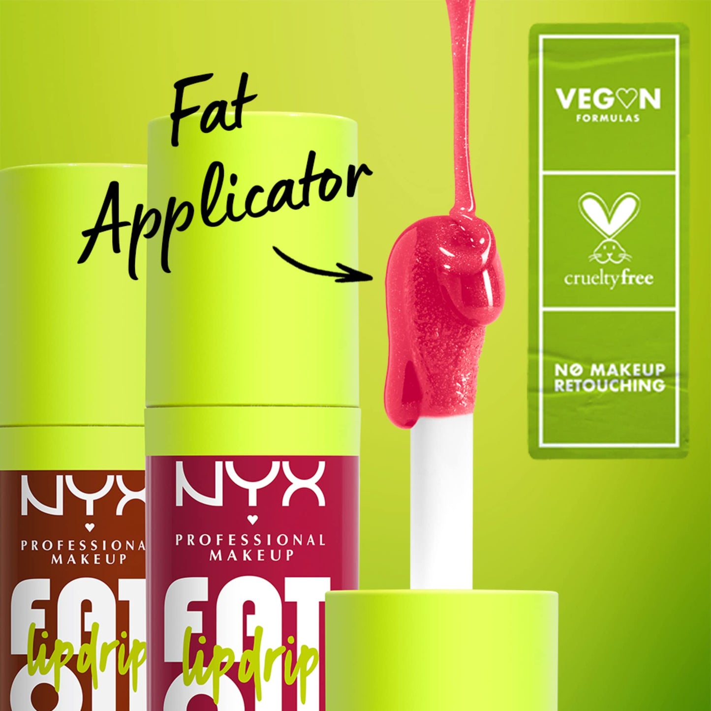 NYX PROFESSIONAL MAKEUP Fat Oil Lip Drip, Moisturizing Lip Oil Gloss, Vegan Tinted Formula, Up to 12 HR Hydration - Newsfeed (Rose Nude) - Medaid International