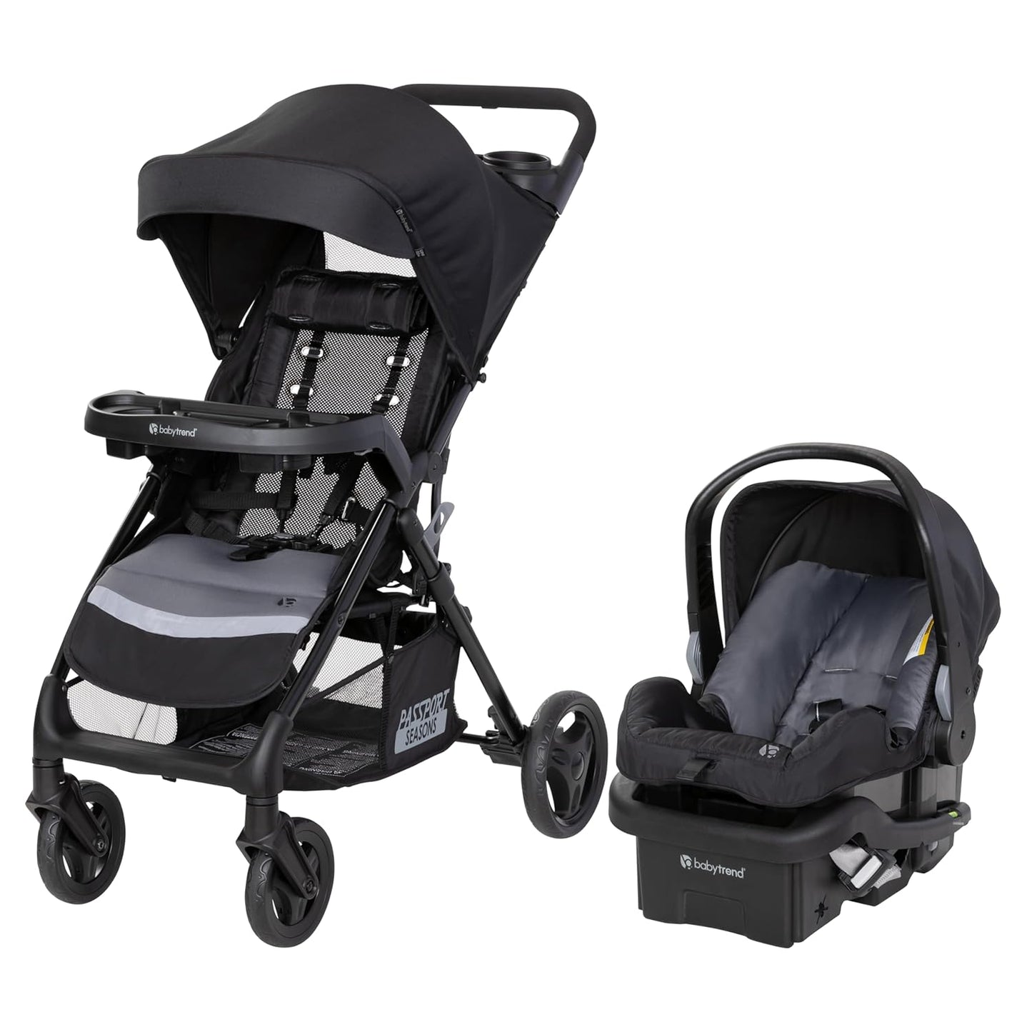 BabyTrend - Passport Cargo Stroller -  EZ-Lift Plus Infant Car Seat - Base Included - Dash Black