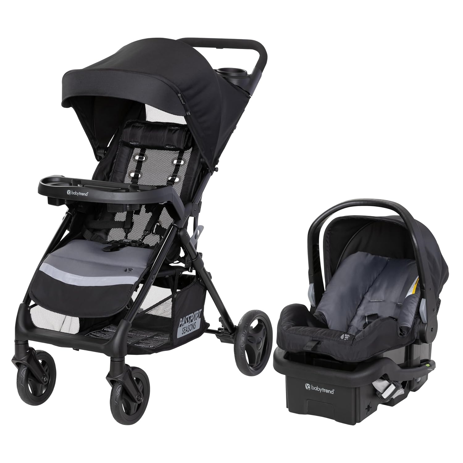 BabyTrend - Passport Cargo Stroller -  EZ-Lift Plus Infant Car Seat - Base Included - Dash Black