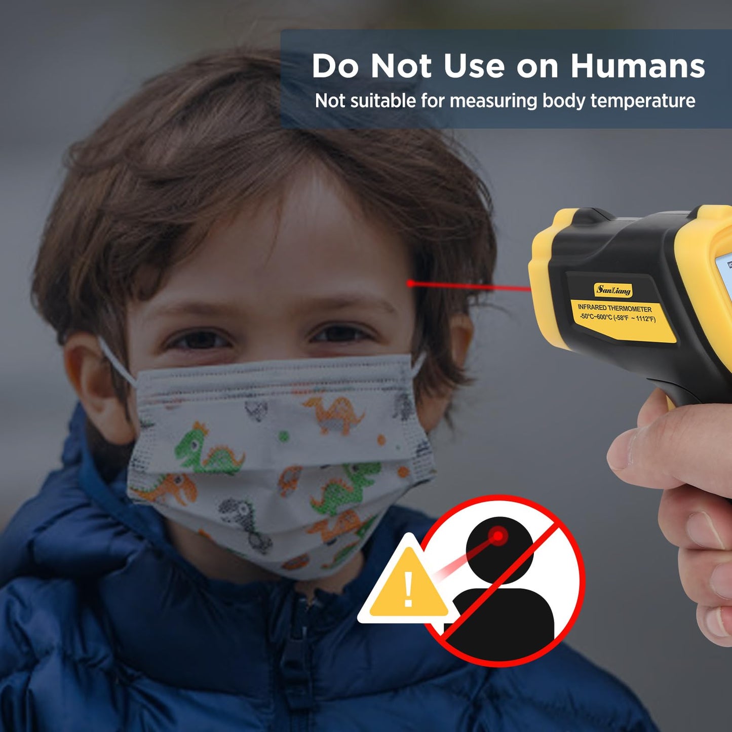 Sanliang Infrared Thermometer Laser Temperature Gun -58℉ to 1112℉ with Adjustable Emissivity & Max and Min Measure Laser Digital IR Thermometer Gun Temp IR Surface Tool Heat Temp Gun for Cooking. - Medaid International
