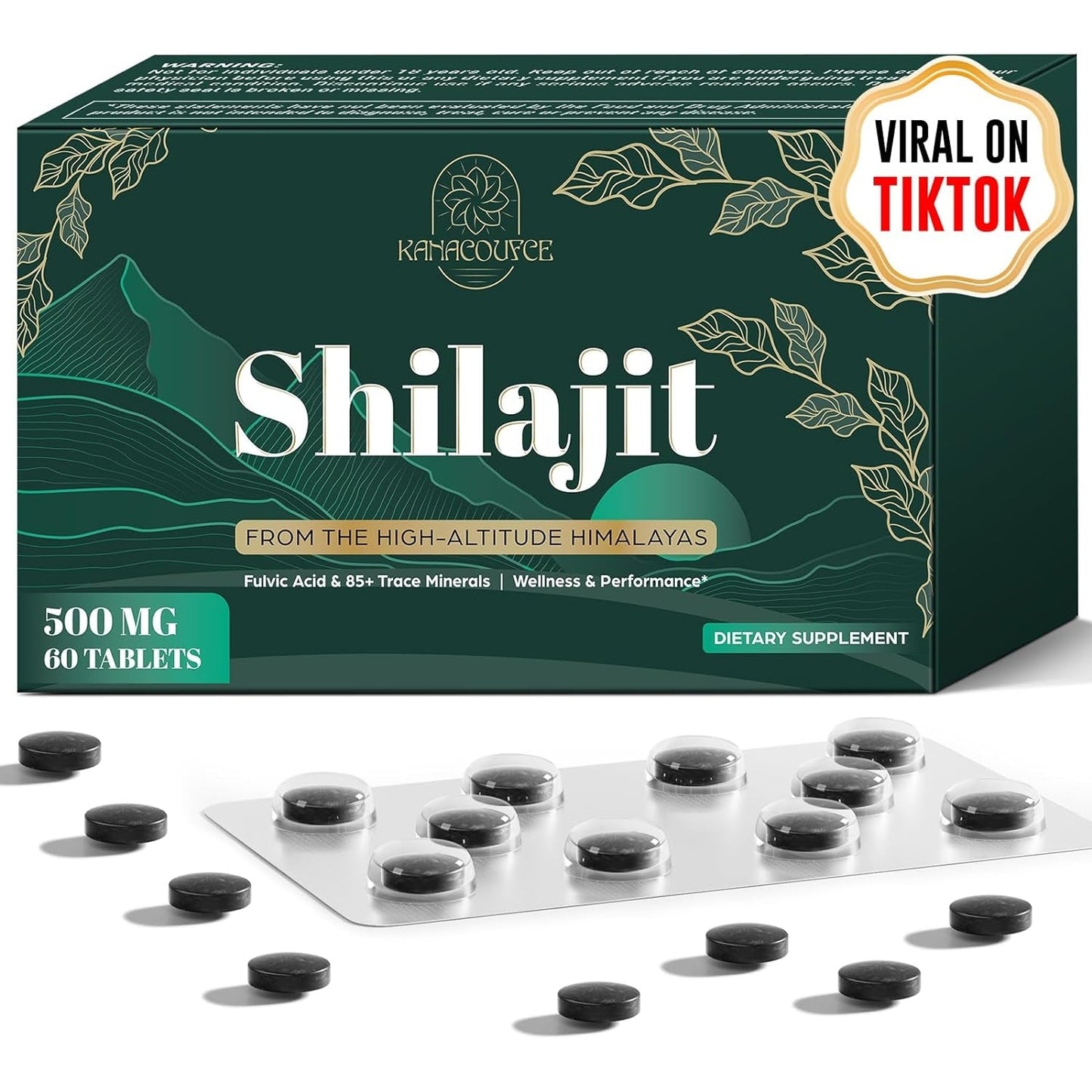 30,000 MG Shilajit Tablets, Shilajit Himalayan Organic, with Fulvic Acid & 85+ Trace Minerals, More Effective Than Shilajit Resin & Capsules, Shilajit for Men & Women, with Lab Test. 60 Count. - Medaid International