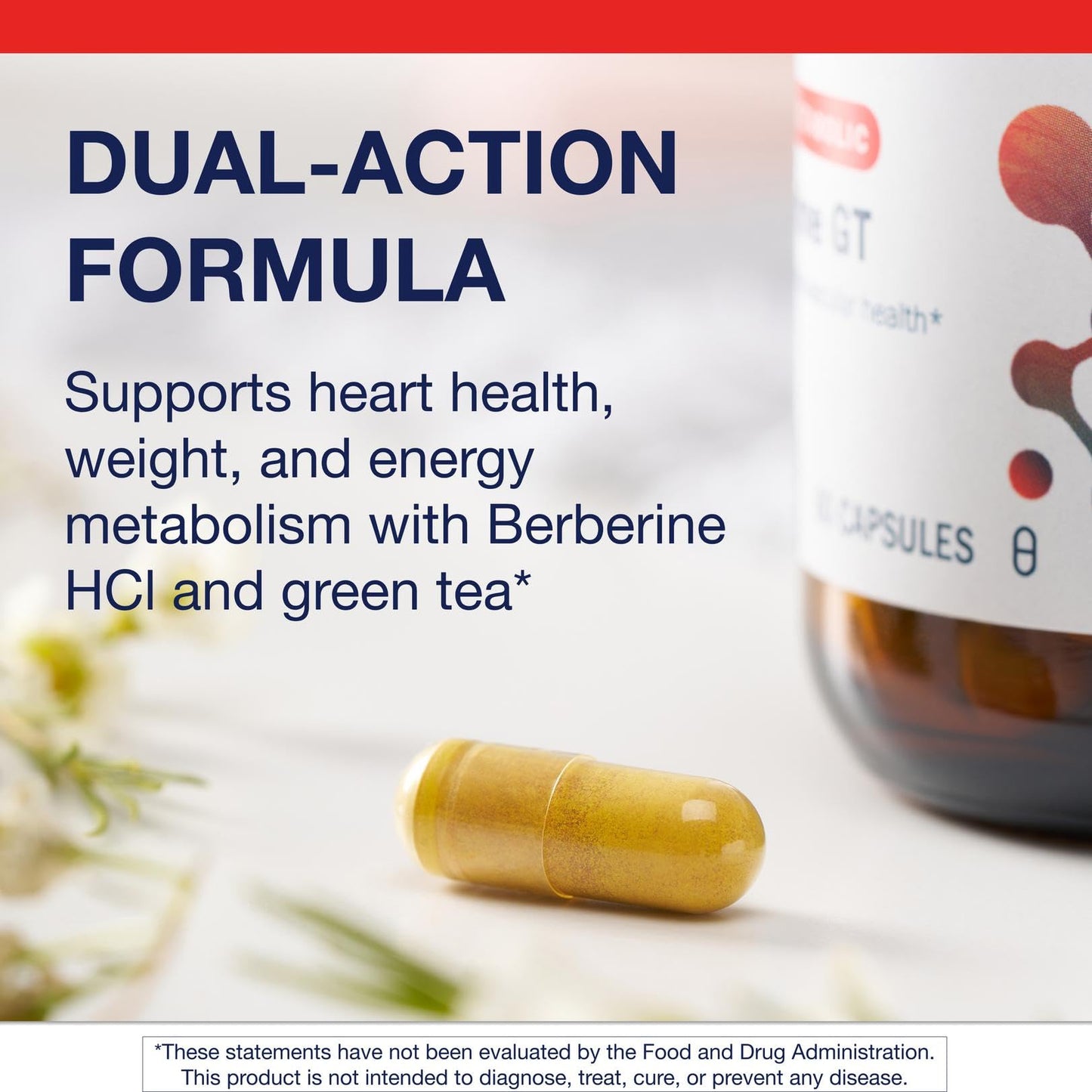 Metagenics Berberine GT - Berberine Supplement 500 mg - Supports Heart Health, Healthy Cholesterol, Triglyceride & Carbohydrate Metabolism - Non-GMO, Gluten-Free, Vegetarian - 60 Capsules - Medaid International