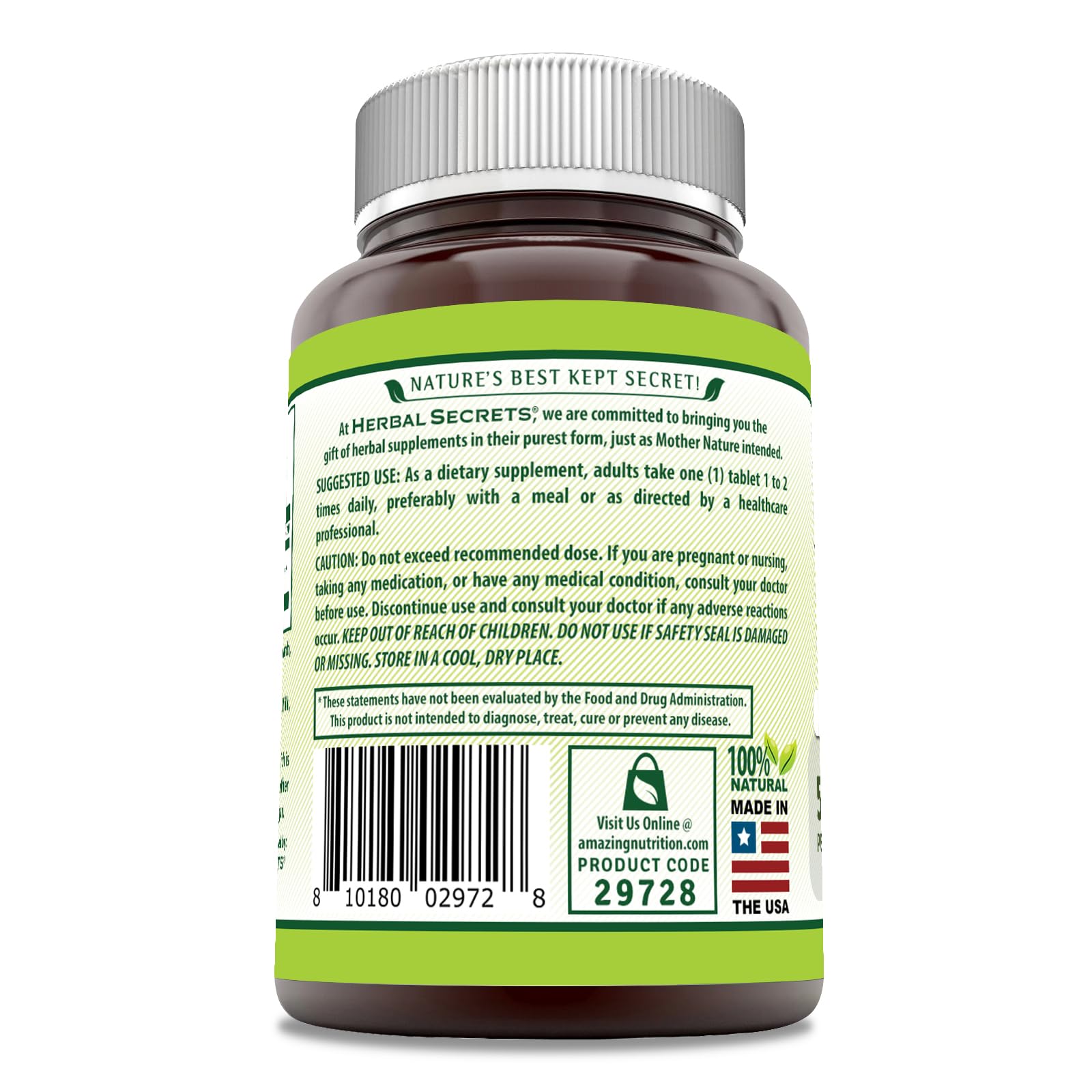 Herbal Secrets Maca Supplement | 500 Mg Per Serving | 120 Tablets | Non-GMO | Gluten Free | Made in USA - Medaid International