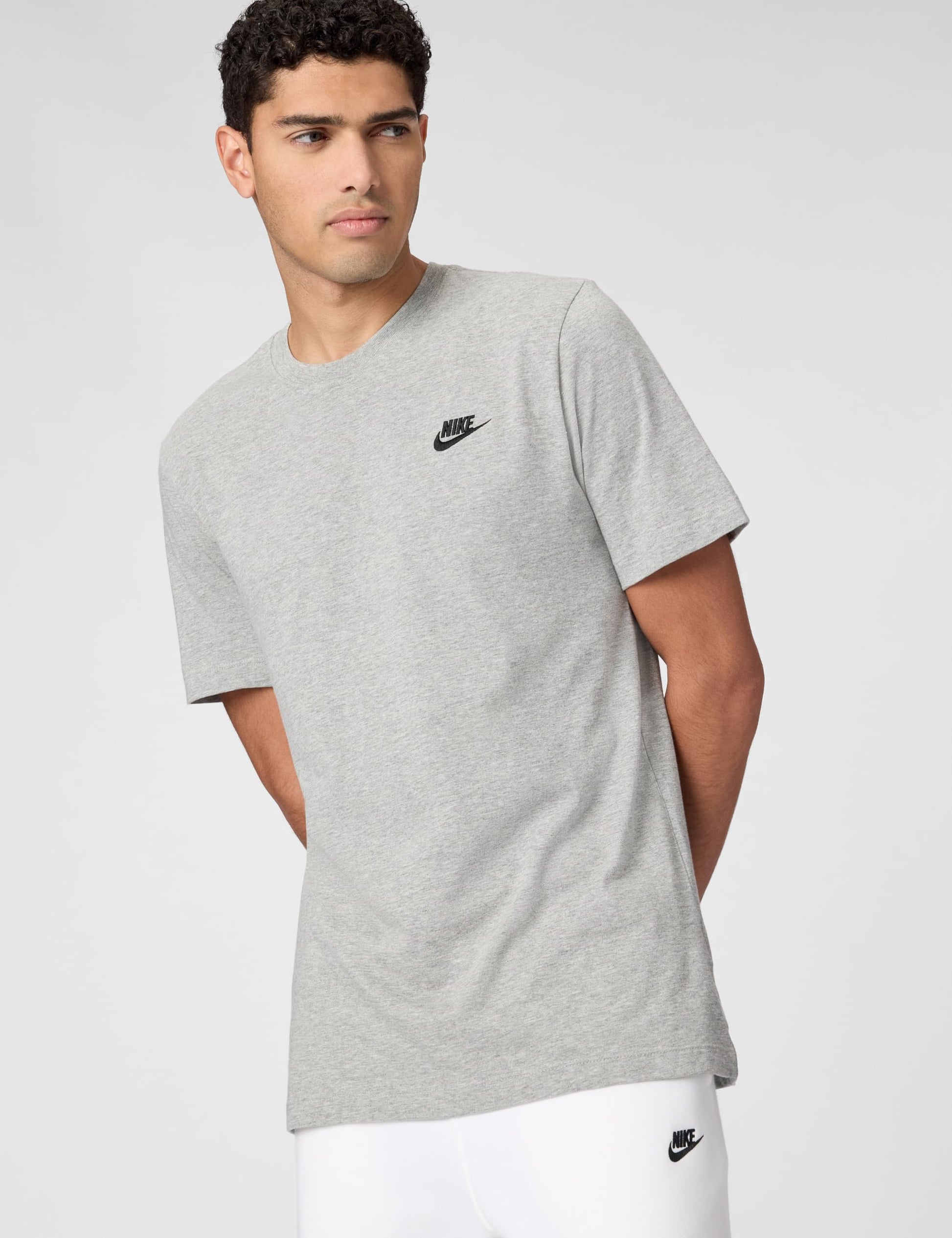 Nike Men's Sportswear Club T-Shirt, Dark Grey Heather/Black, 2XL - Medaid International