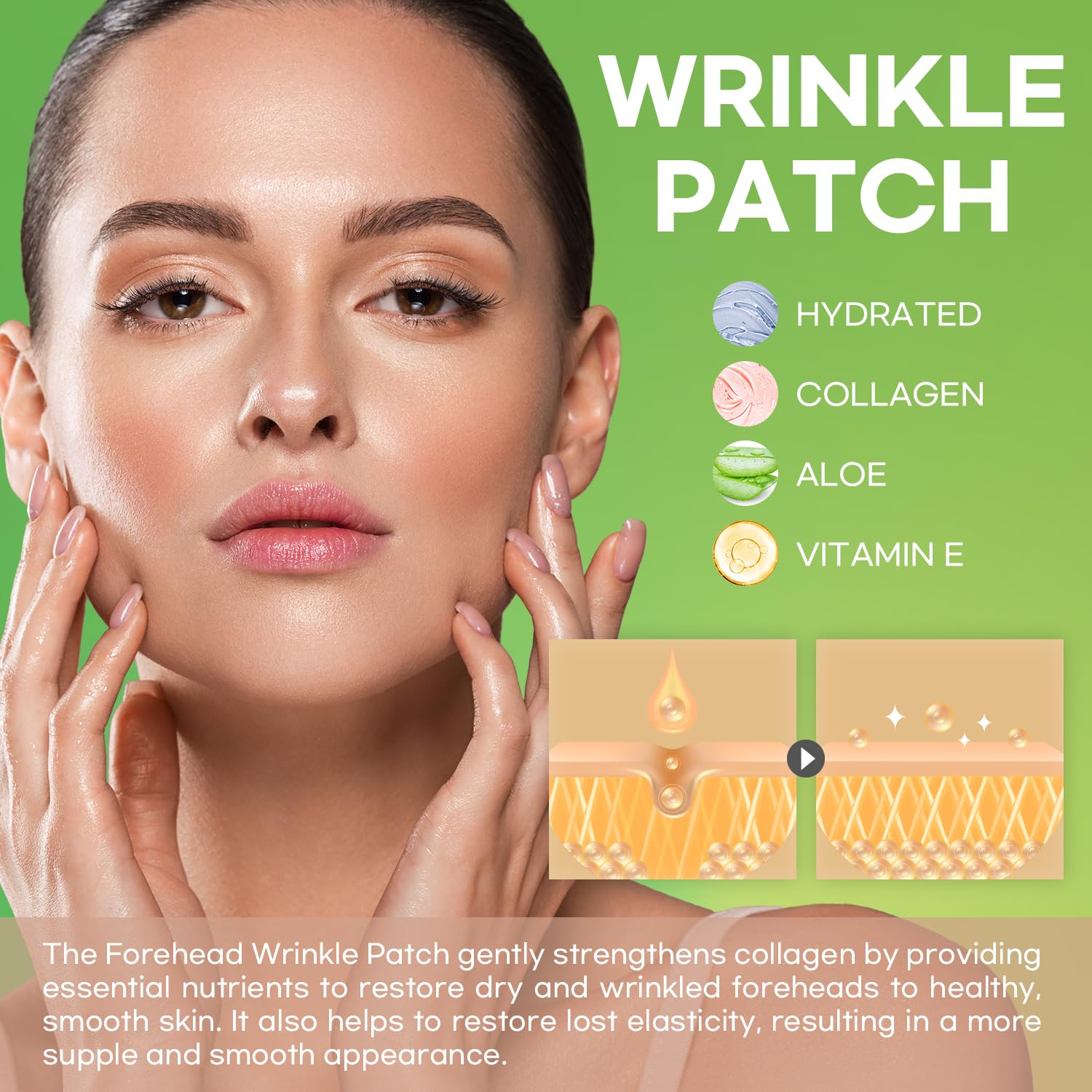 SILKDERMIS Forehead Wrinkle Patches 12Pcs with Smile Line Patches 24Pcs with Aloe, Collagen, Vitamin E, Forehead Wrinkles Treatment and Smile Lines Treatment - Medaid International