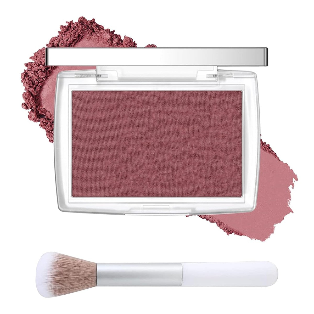Pink Powder Blush Palette, Matte Powder Makeup Blush for Cheeks, Natural Glow Face Blush Contour Palette, Lightweight, Smooth, High Impact Buildable Color, Long-lasting All-Day Face Enhancing -#Pink - Medaid International