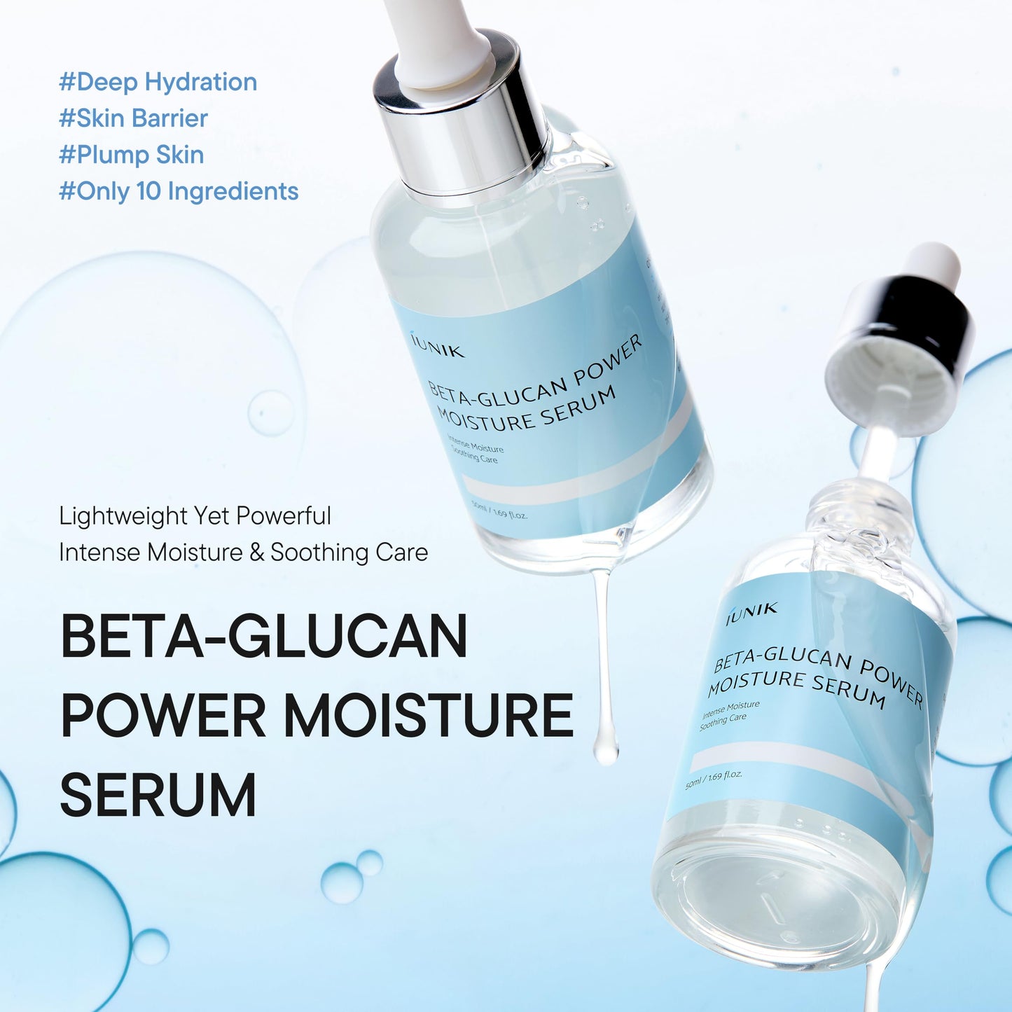 IUNIK Beta-Glucan Hydration Serum & 3x Barrier Moisturizing Cream Set – Deep Hydration, Skin Barrier, Anti-Aging Face Moisturizer Duo for Dry Sensitive Skin | Vegan Korean Skincare with Panthenol - Medaid International