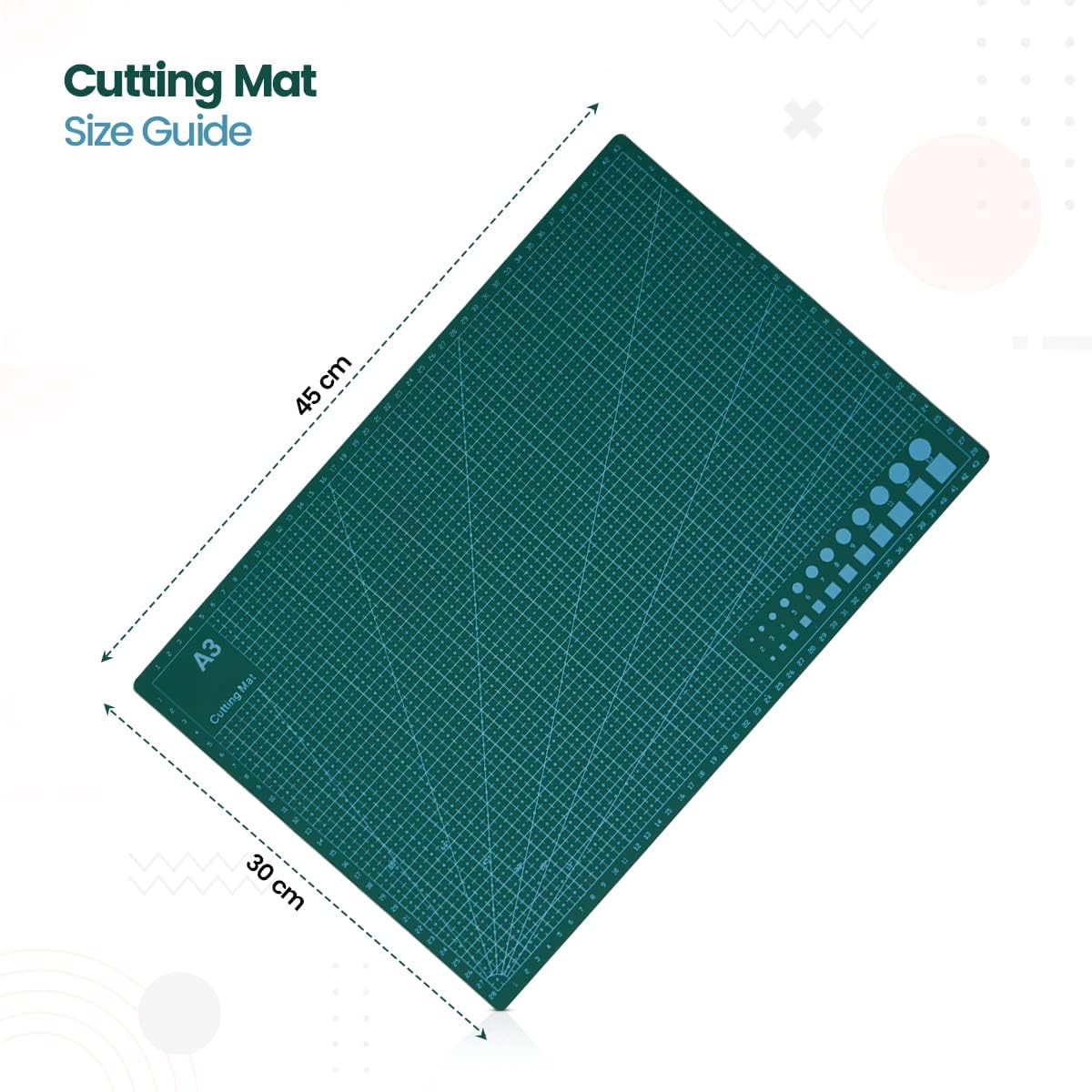 TERRIFI Cutting Mat Craft Mat, Self-Healing Craft Cutting Mat, Accurate Guide Grid Lines Design for Cutting Fabric, for Arts and Crafts, Sewing, Quilting and Scrapbooking Projects
