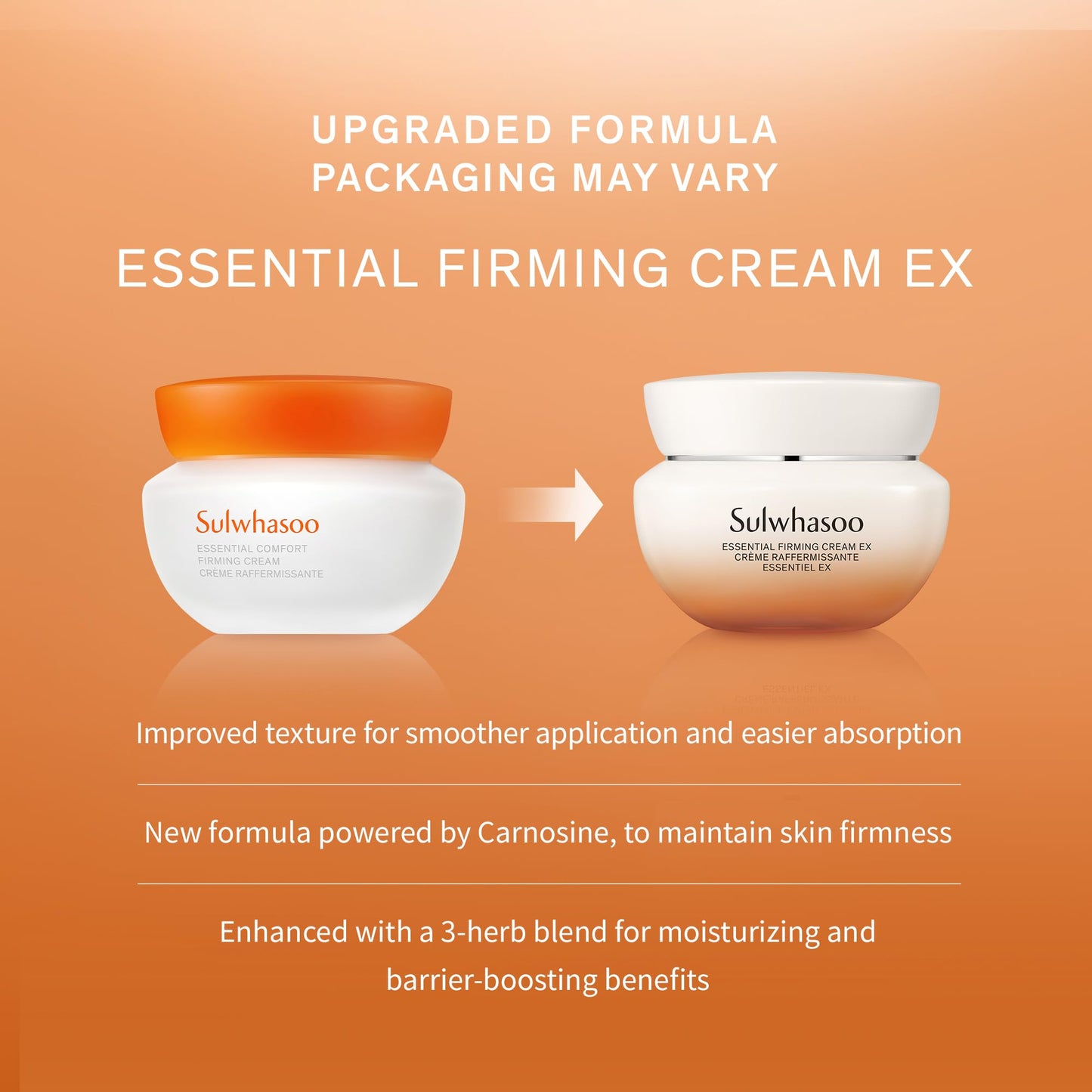 Sulwhasoo Essential Firming Cream - A hypoallergenic, whipped moisturizing cream that visibly improves firmness. Packaging May Vary - Medaid International