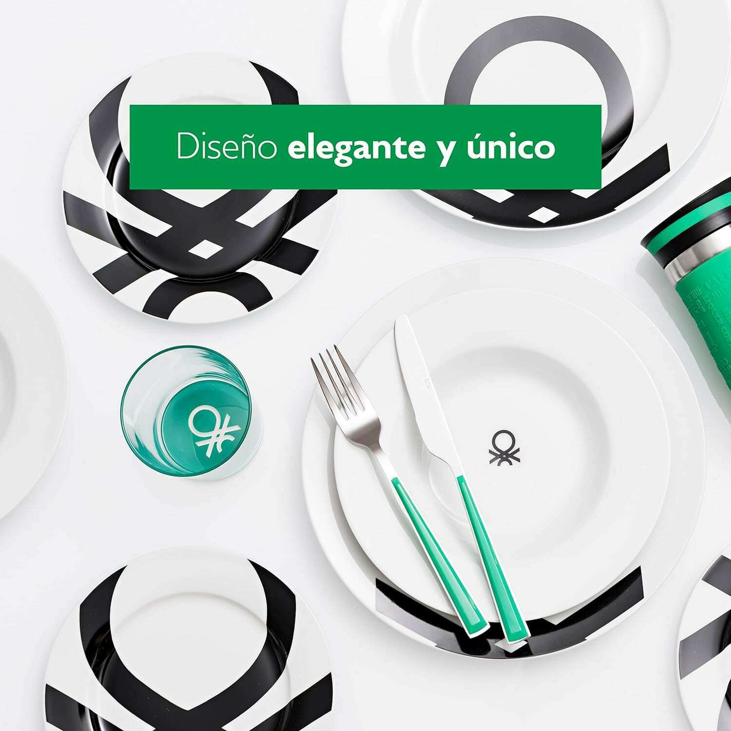 Black&White Collection, Set of 18 Pieces Dinner Set - Medaid International