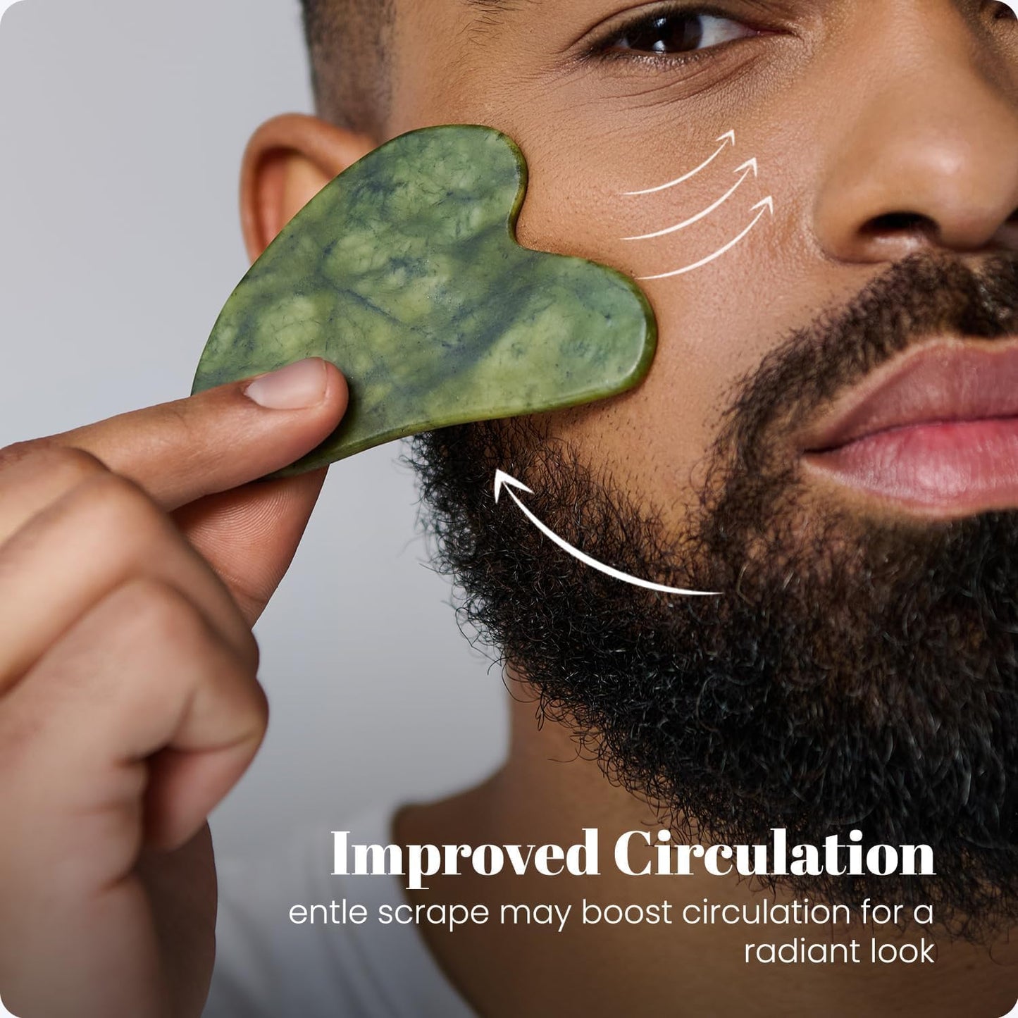 ROSELYNBOUTIQUE Gua Sha Facial Tools & Face Roller for Lift Wrinkless Natural Skincare Tool Jade Roller Guasha Tool for Face (Green) - Medaid International