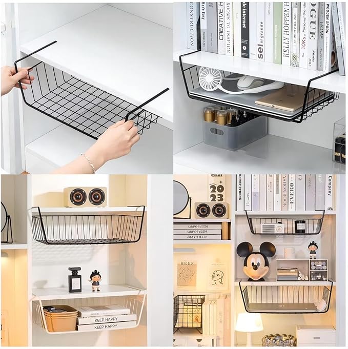 Under Shelf Storage Baskets – Hanging Organizer Set