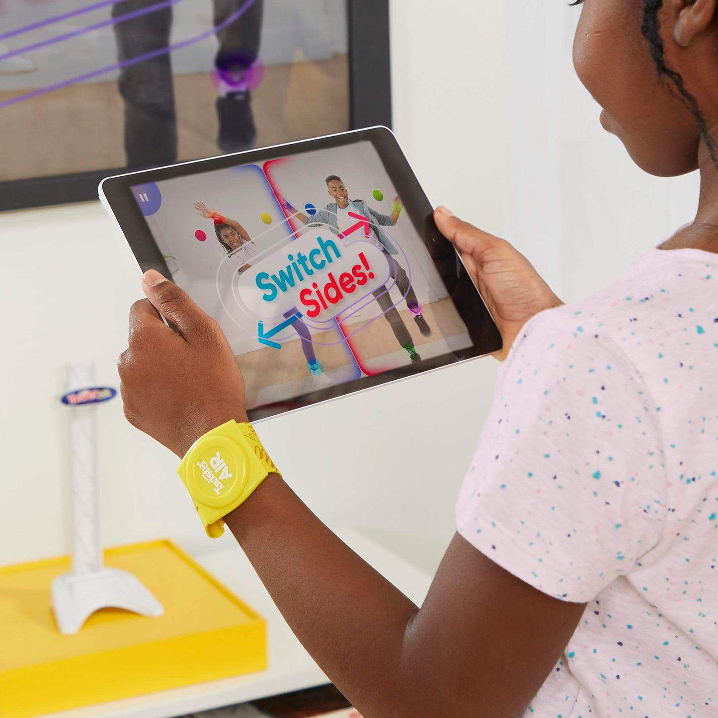 Hasbro Gaming Twister Air Game | AR App Play Game with Wrist and Ankle Bands | Links to Smart Devices | Active Party Games for Kids and Adults | Ages 8+ | for 1+ Players - Medaid International