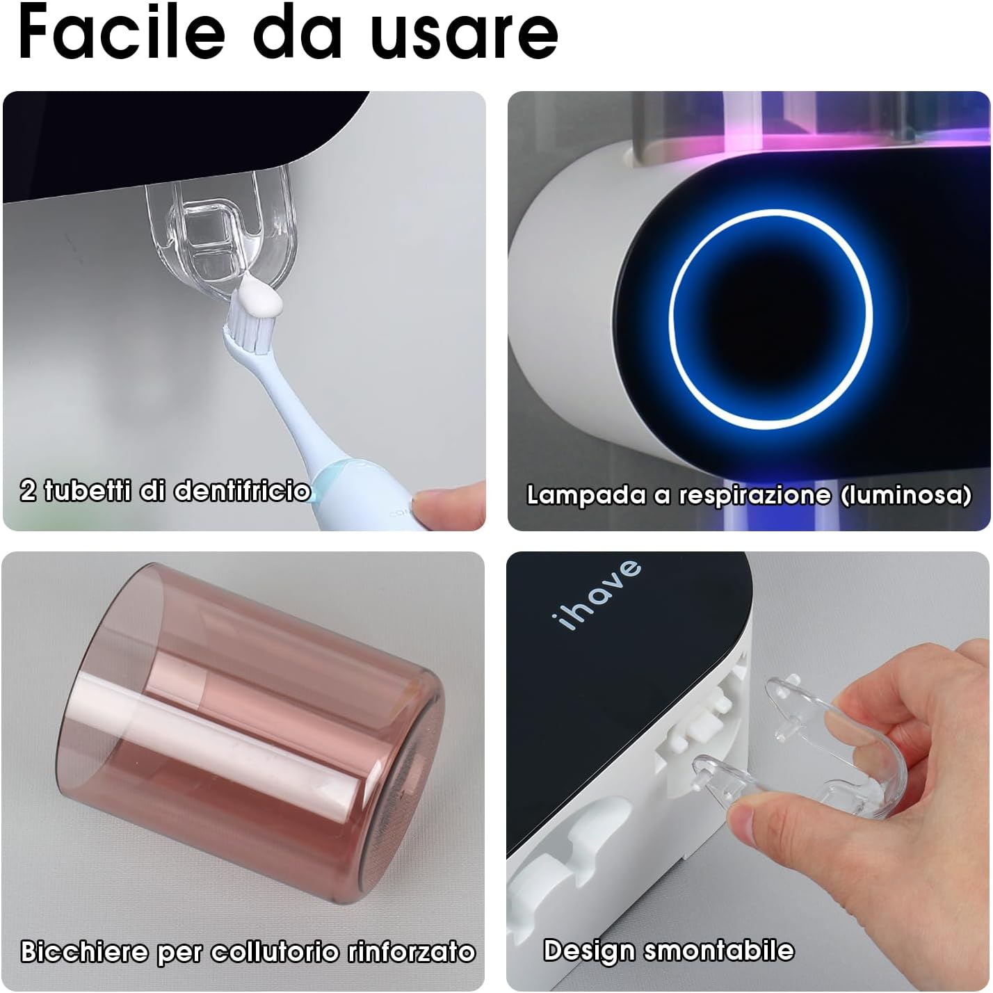 ECOCO UV Sterilization Toothpaste Dispenser