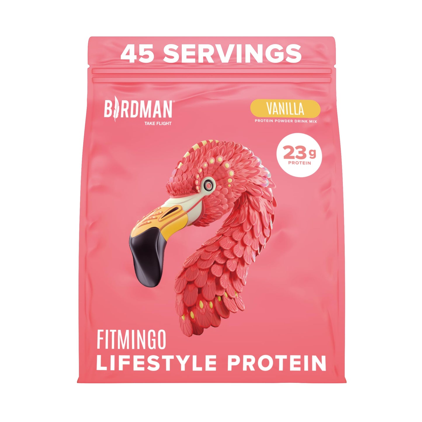 BIRDMAN Fitmingo Vegan Protein Powder with Inositol, Collagen Boosters, Hyaluronic Acid and Vitamins | Low Carb, Dairy Free, Low Calorie | 23g Plant Based Blueberry Protein Powder with Myo-Inositol - Medaid International