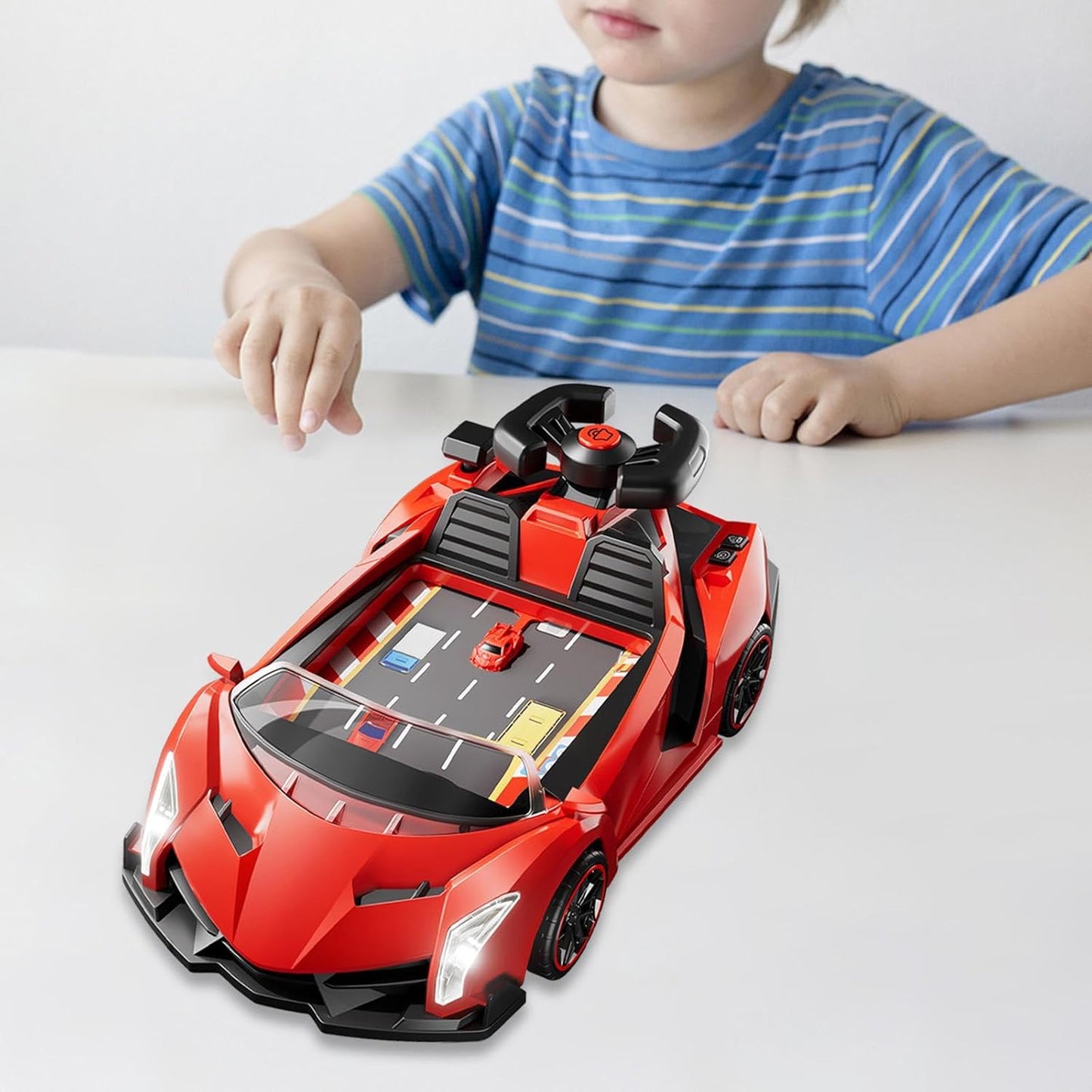 Driving Simulator 2025 - Interactive Steering Wheel Toy for Kids Ages 3+