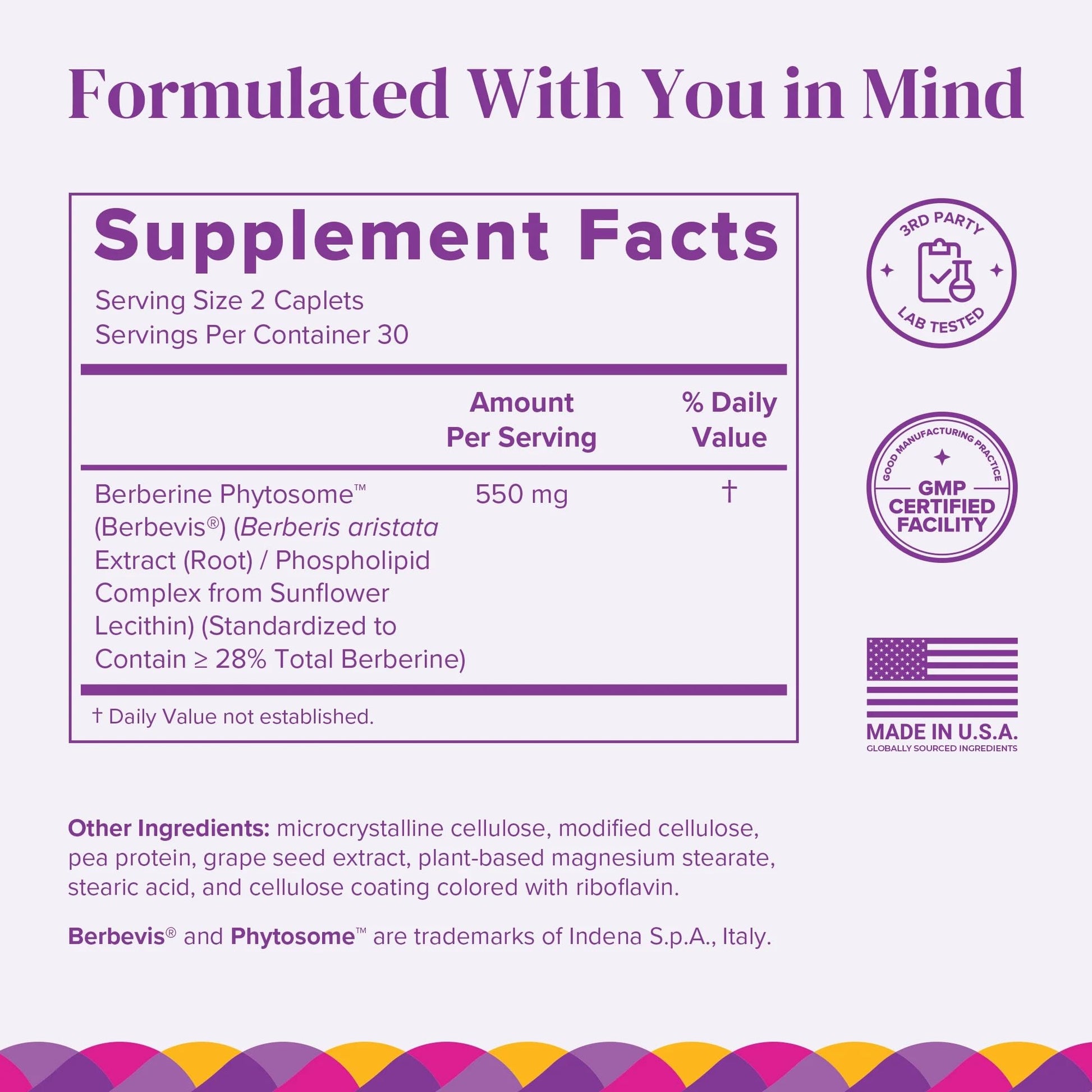 BariMelts Berberine Phytosome 550mg – Clinically Studied Berbevis® for 4X Better Absorption vs Regular Berberine – Supports Metabolism & Blood Sugar – 60 Smooth-Coated Caplets - Medaid International