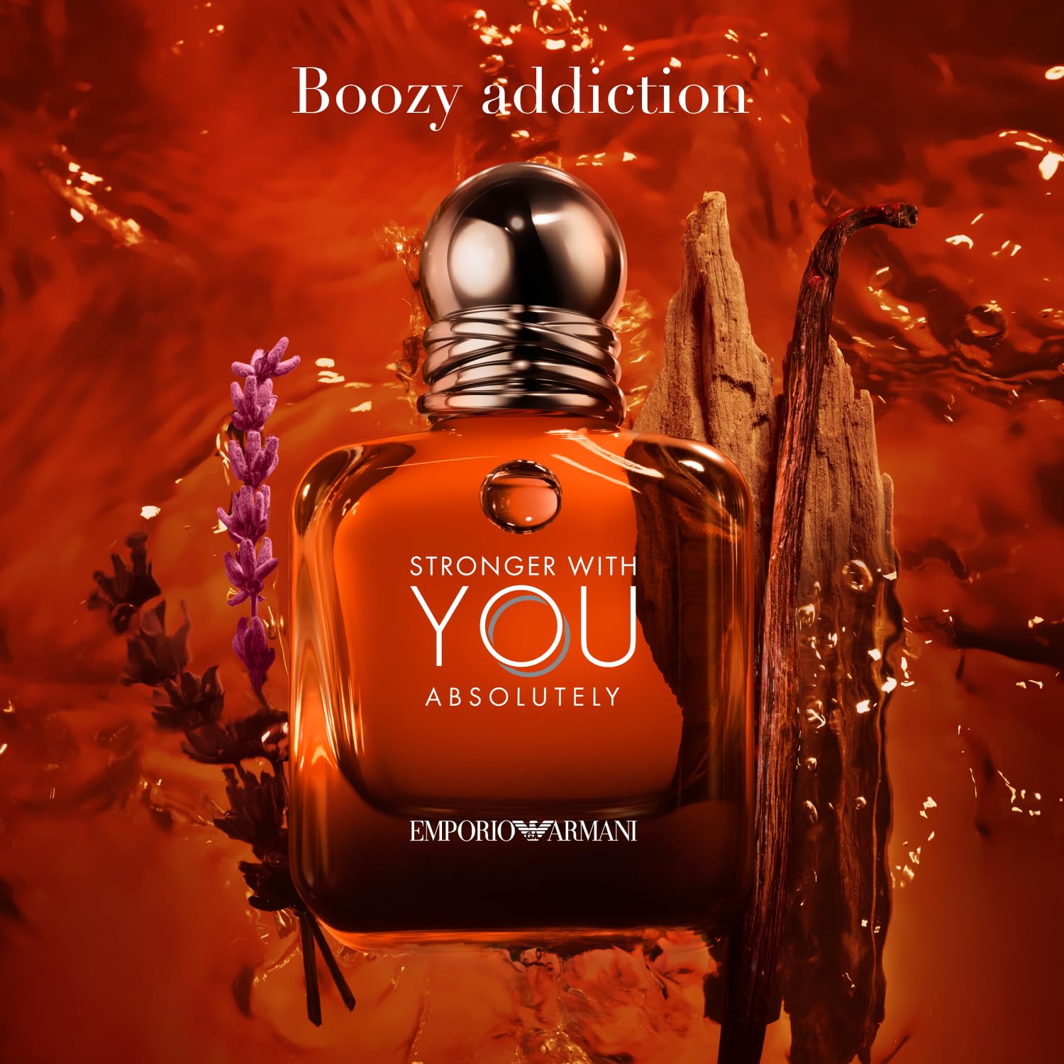 Armani Beauty - Stronger With You Absolutely - Parfum - Cologne for Men - Spicy Ambery Gourmand Men’s Fragrance – Rum Accord, Cedarwood, Lavendar & Vanilla Notes - 3.4 Fl Oz - Medaid International