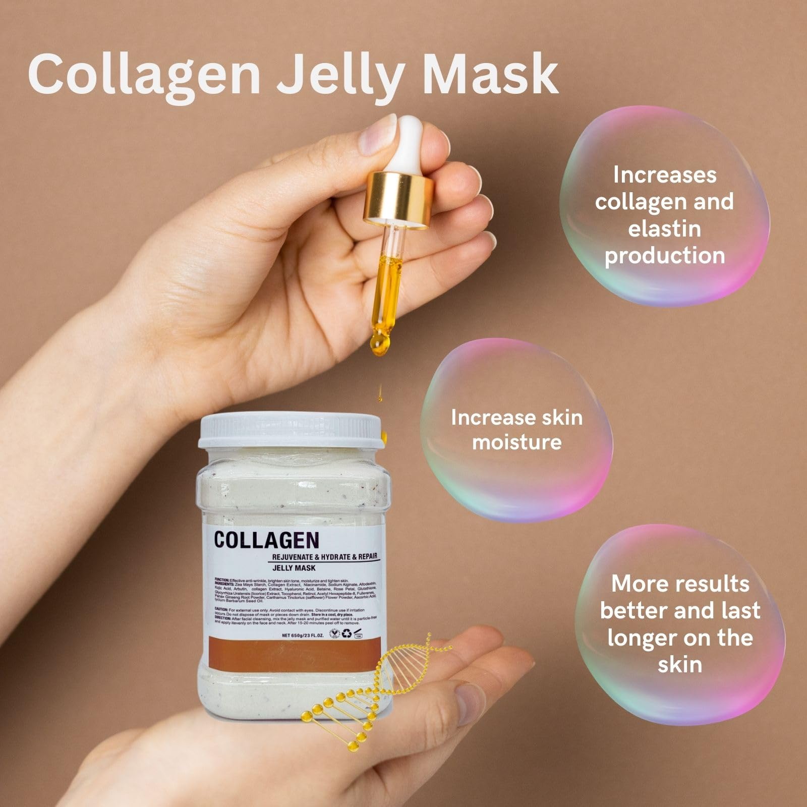 DR MEINAIER Jelly Mask Powder for Facials,Jelly mask for professionals, Vajacial Mask for Hydrating & Moisturizing (Collagen) - Medaid International