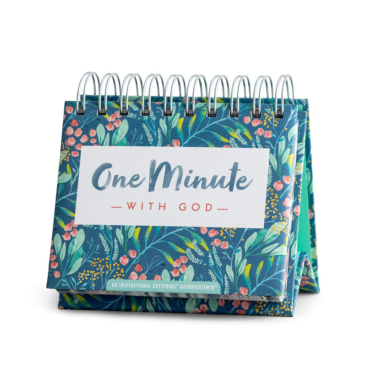 DaySpring - One Minute with God - Perpetual Calendar (J1391), Green, 5 1/2" x 5 1/4" x 1 1/4" - Medaid International