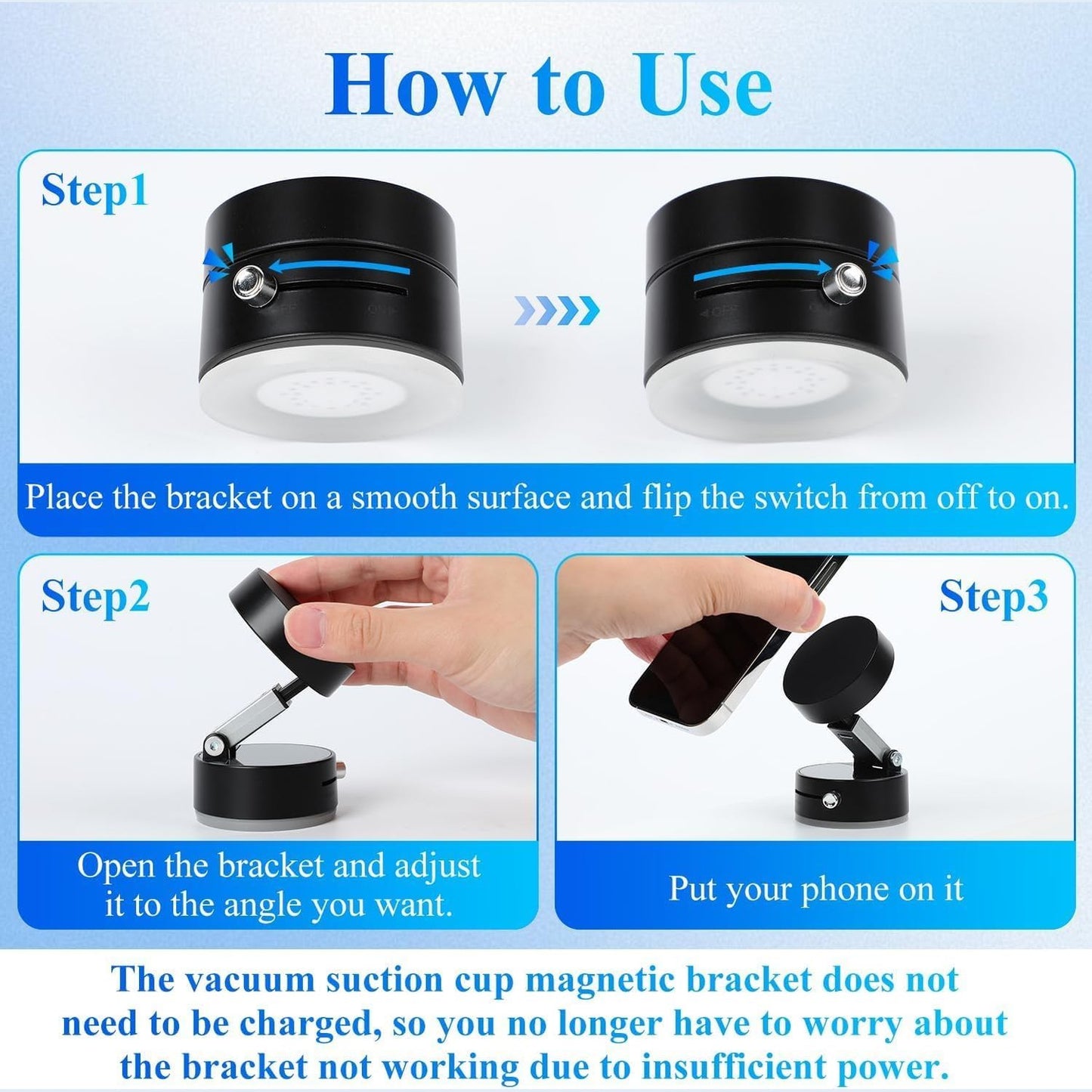 Vacuum Suction Magnetic Phone Holder