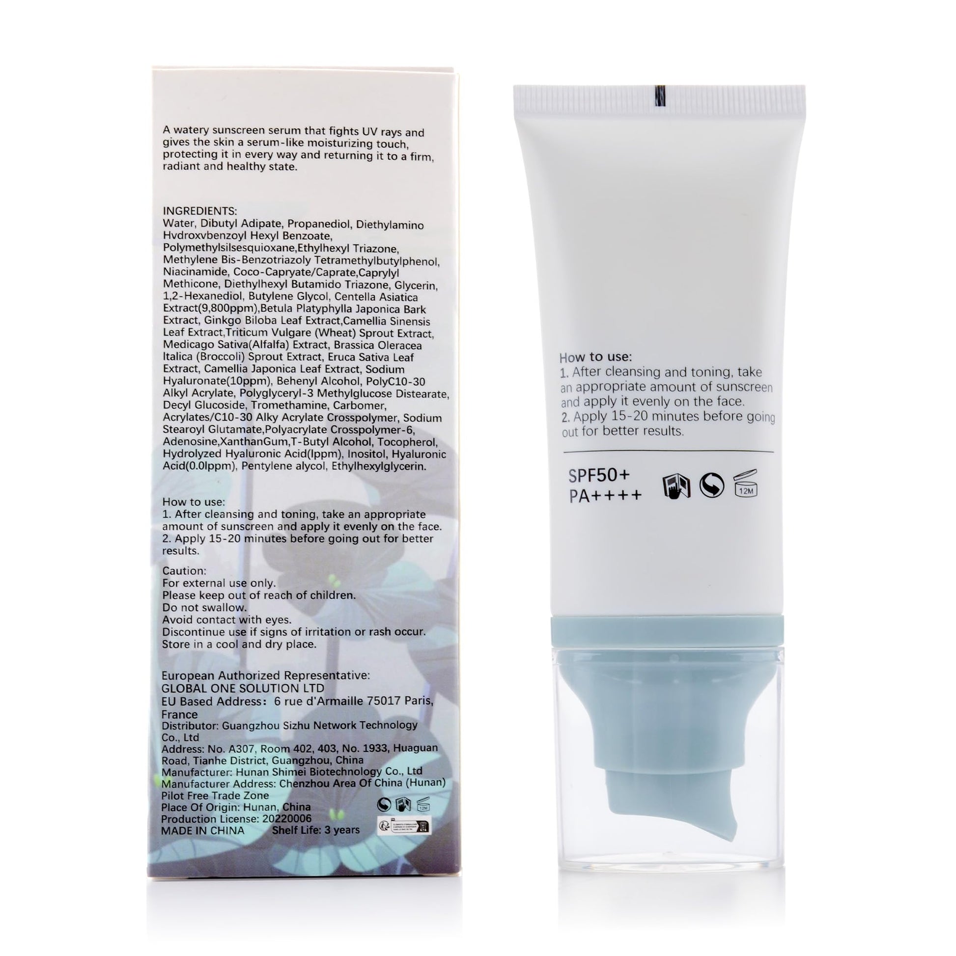 Korean Sunscreen for Face & Body – SPF 50+ Madagascar Centella Mineral Sunblock with Tinted Moisturizer, Hyaluronic Acid & Niacinamide, Lightweight & Hydrating Korean Skin Care, 50ml - Medaid International