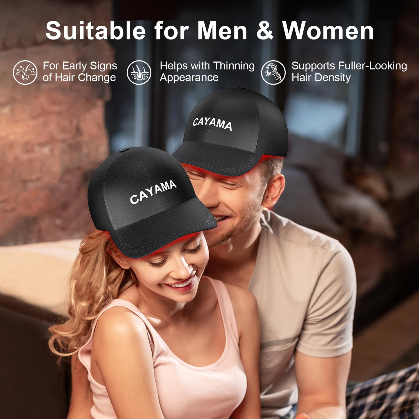 CAYAMA Red Light Therapy Cap for Hair – 510 LED Laser Hair Cap for Fuller, Healthier-Looking Hair, Rechargeable Light-Based Care Device for Men & Women - Medaid International