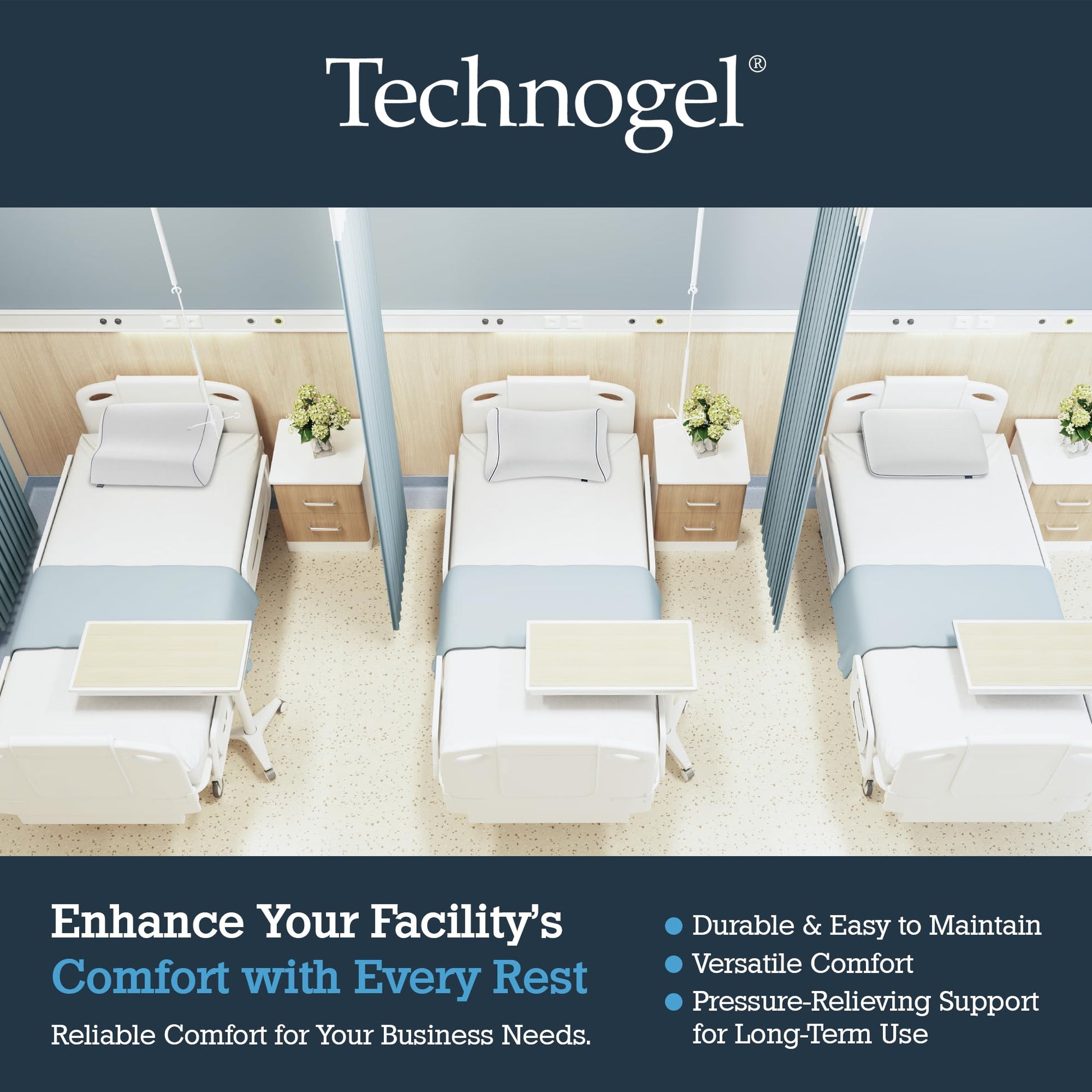 TechnoFoam 26x16 Deluxe Thick Memory Foam Pillow - Gel-Infused Cooling Technology for Side & Back Sleepers, Ergonomic Neck & Spinal Alignment, 5.5 Inch Height (Deluxe Thick Queen(U.S. Standard)) - Medaid International