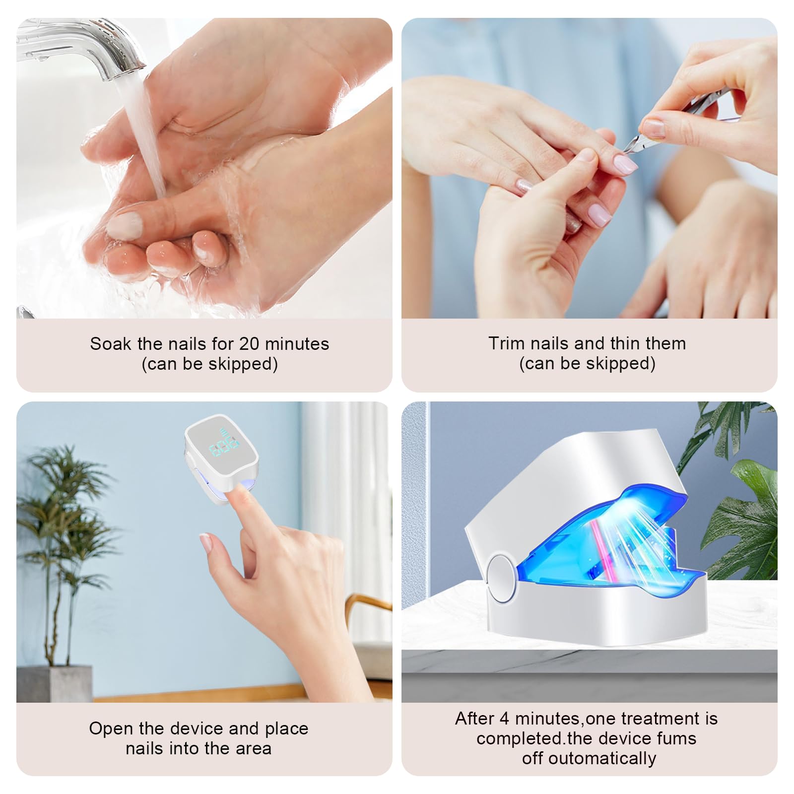 Nail Fungus Laser Treatment LED Light Device-Effective Rechargeable Nail Fungus Remover for Home Use - Medaid International