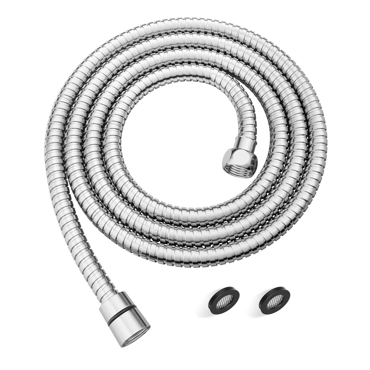 JOMOO Shower Hose, 99 Inch Extra Long Handheld Shower Hose Extension Flexible Stainless Steel Flexible Shower Head Sprayer Hose Attachment, Matte Black