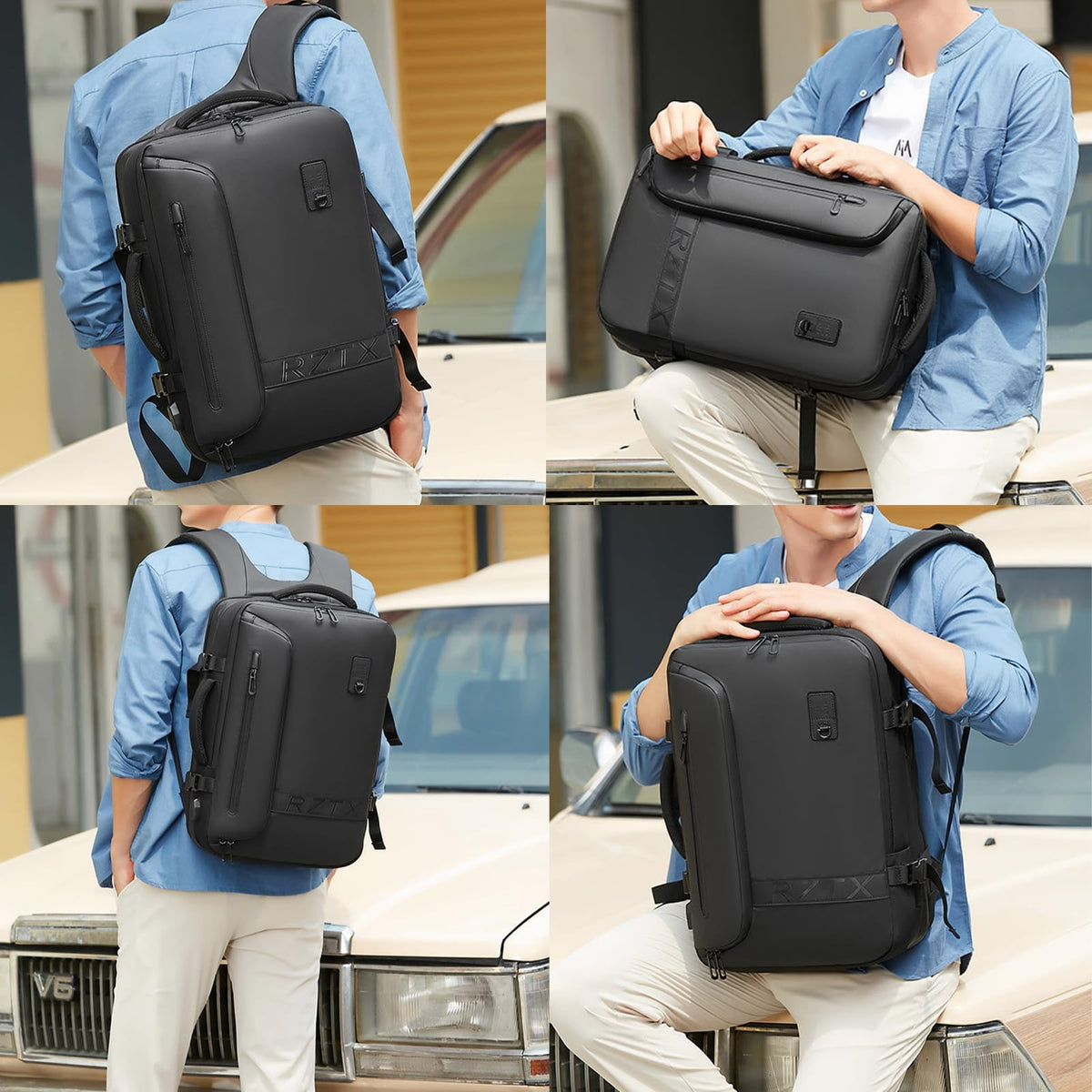 TERRIFI Travel Backpack with Vacuum System, Vacpack Backpack, 16 Gallon Expandable Backpack with Sealed Compression System for Travel (Black)